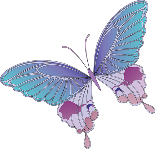 cartoon purple butterfly