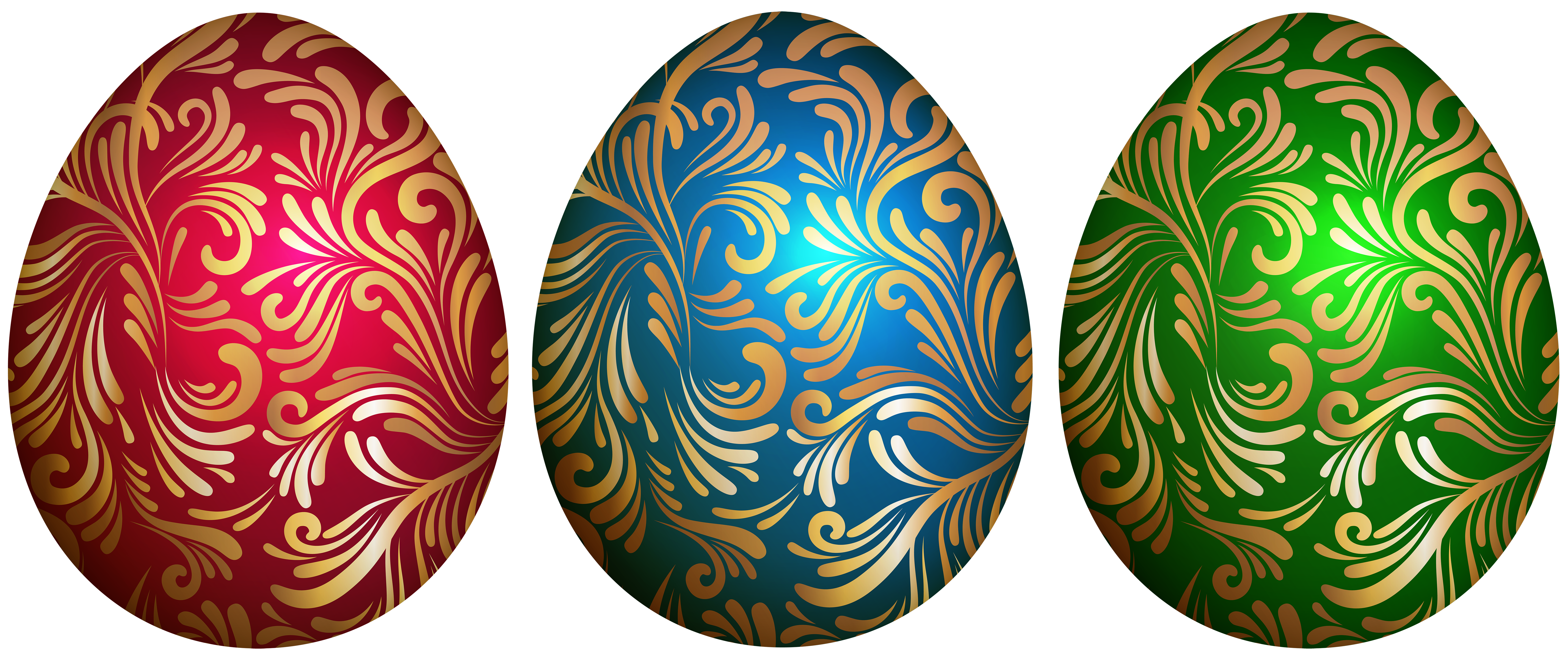 colorful single easter eggs