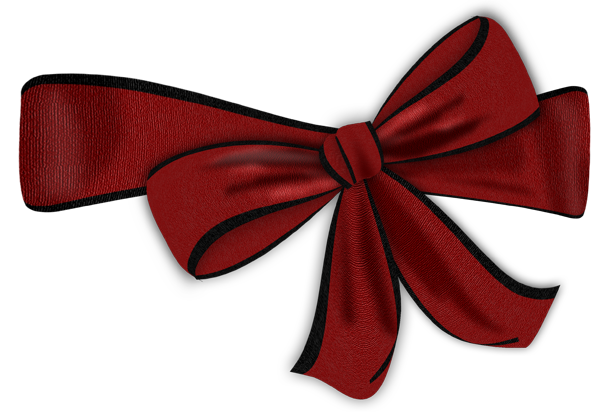 Red Bow with Black Edge Clipart​