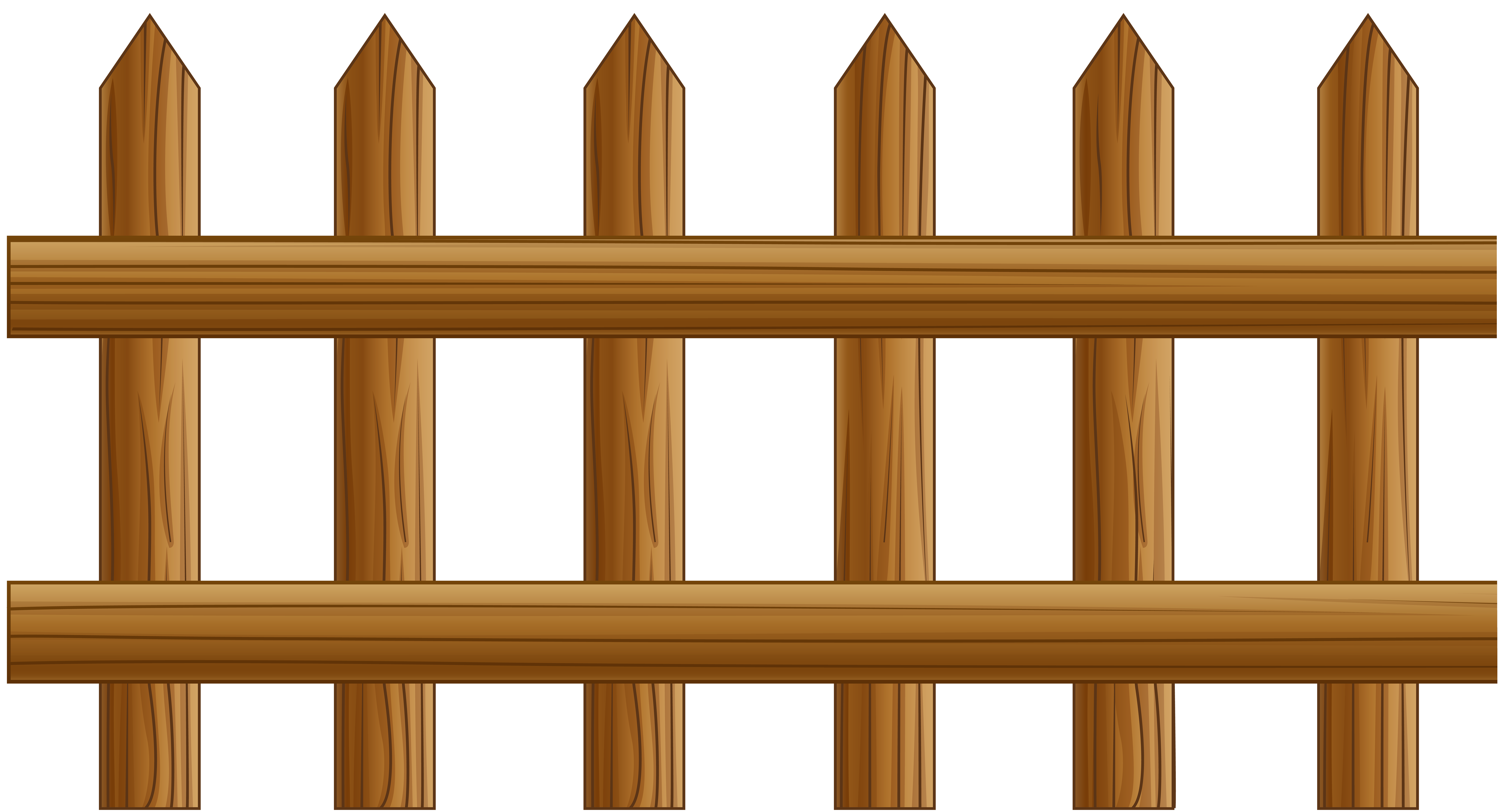 brown picket fence clip art