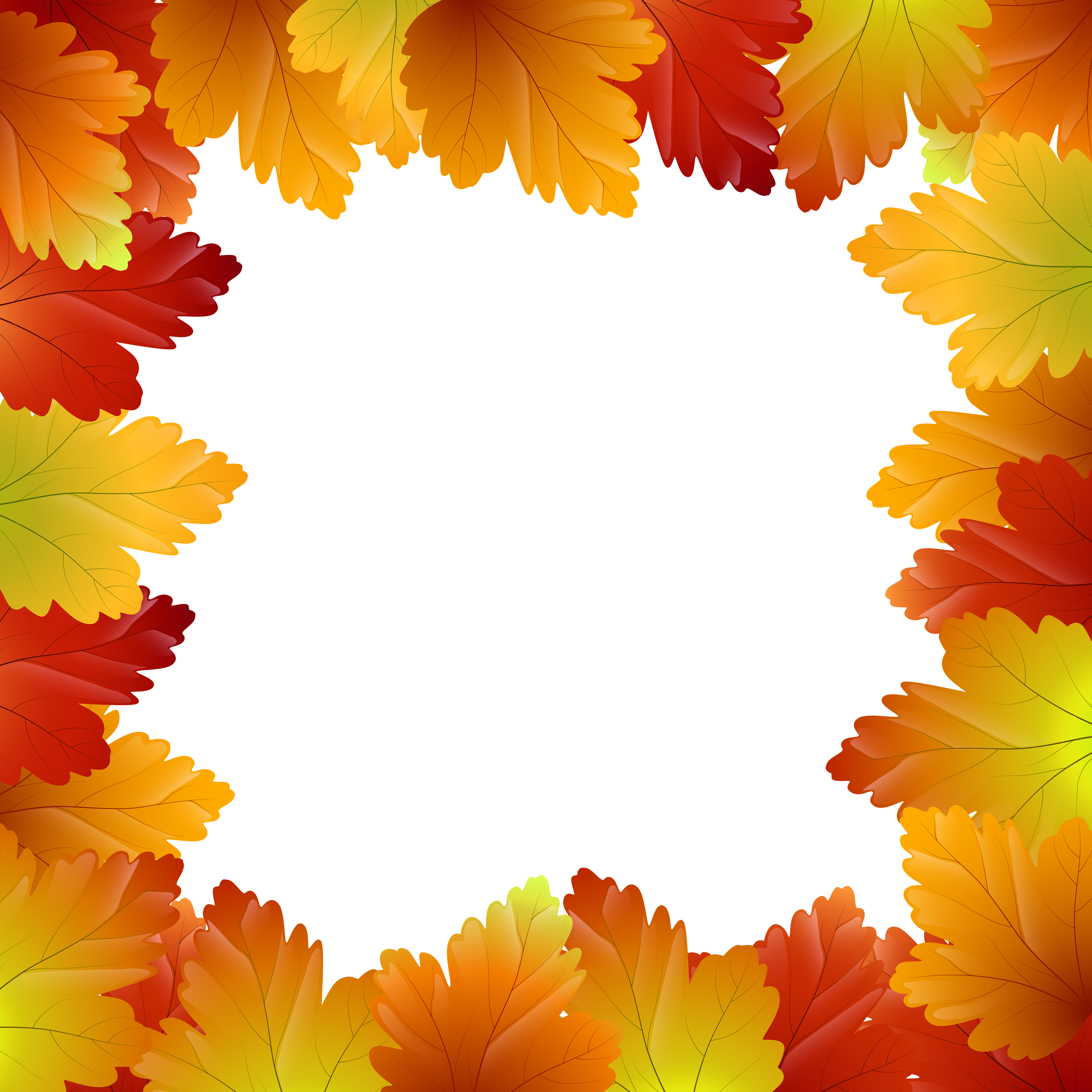 autumn leaves border clipart