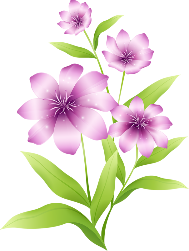 hot pink flowers clip art