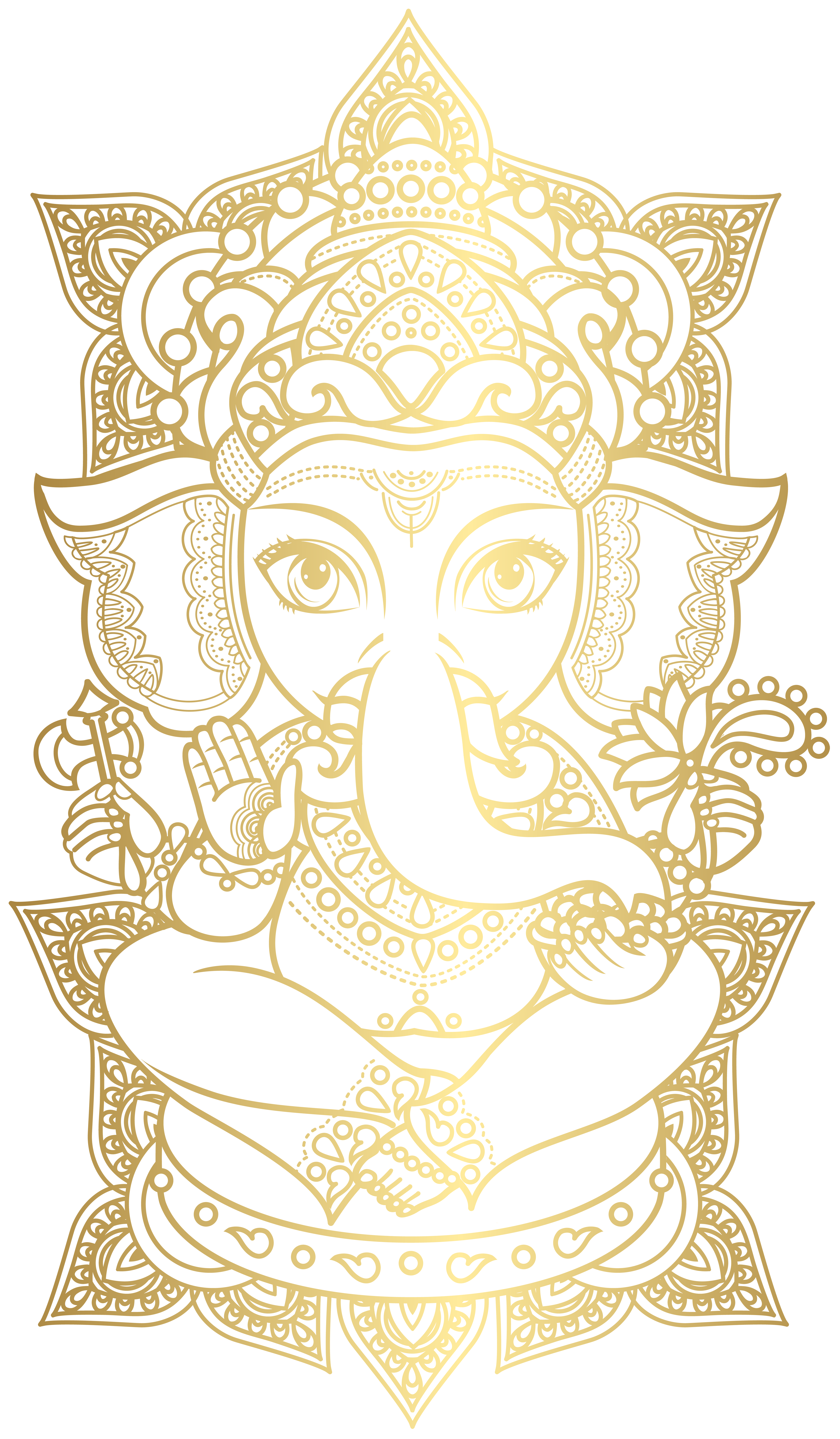 Gold Ganesha PNG Clip Art Image​ | Gallery Yopriceville - High-Quality Free  Images and Transparent PNG Clipart