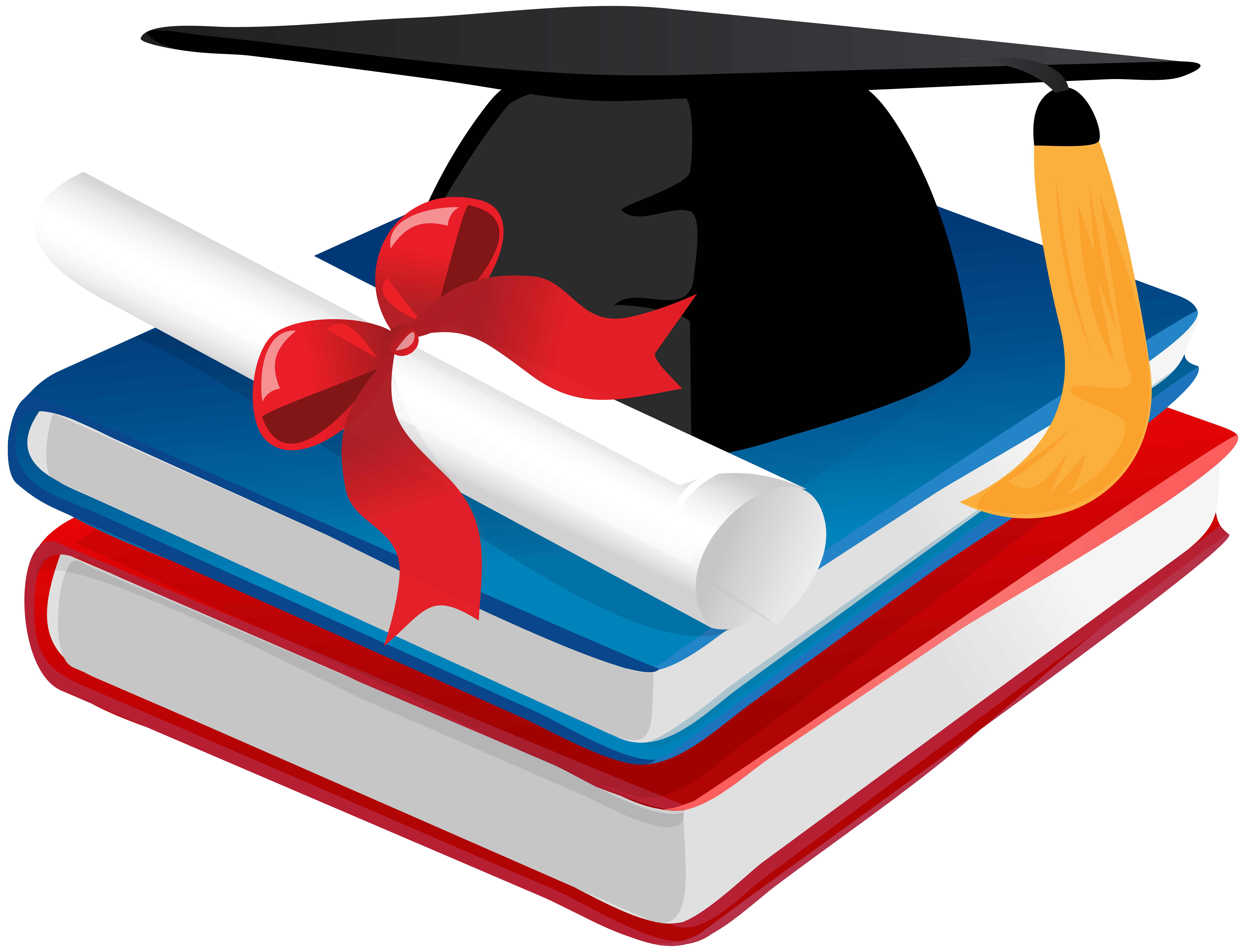 clipart graduation cap and diploma