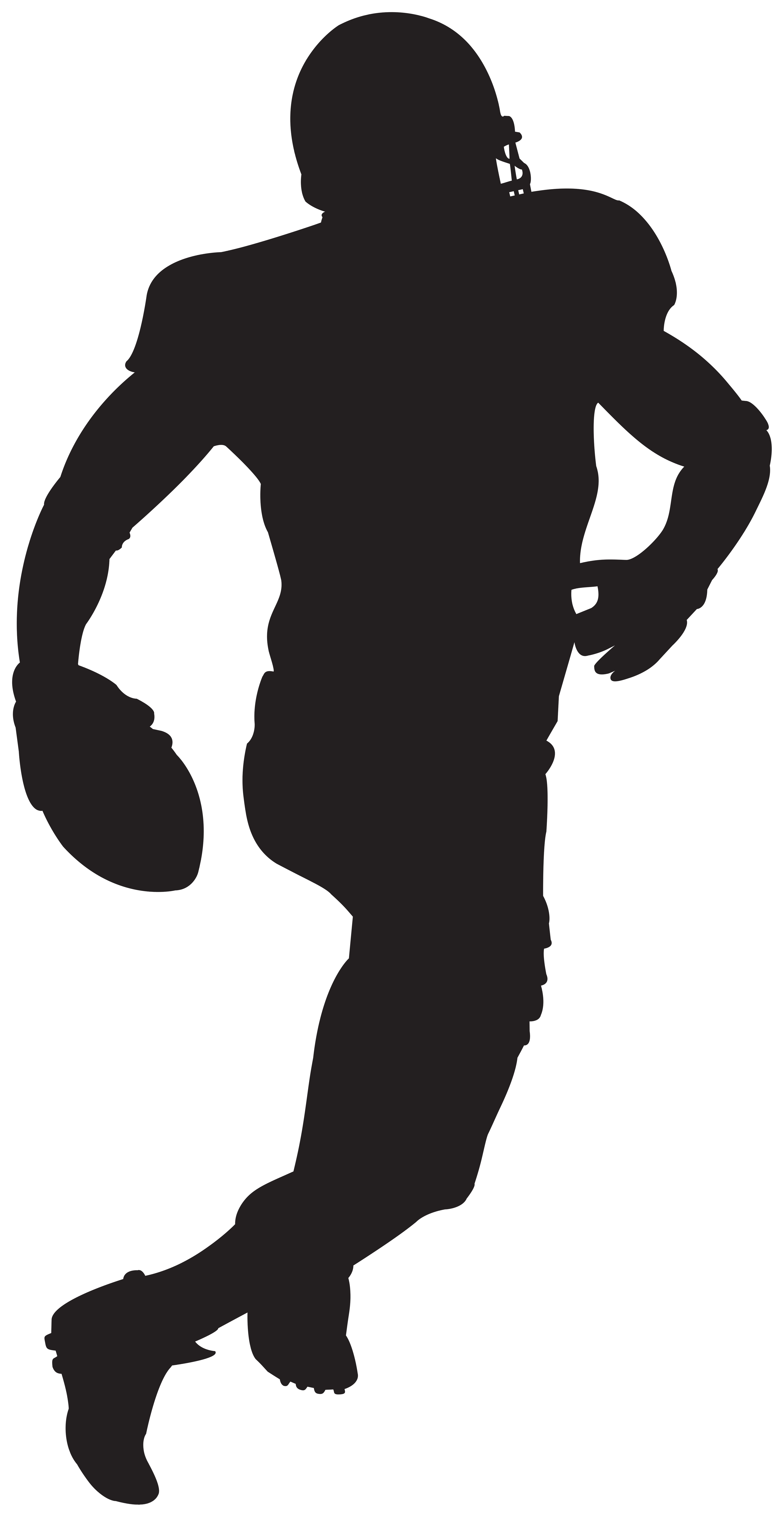 American Football Player Silhouette Transparent Image​