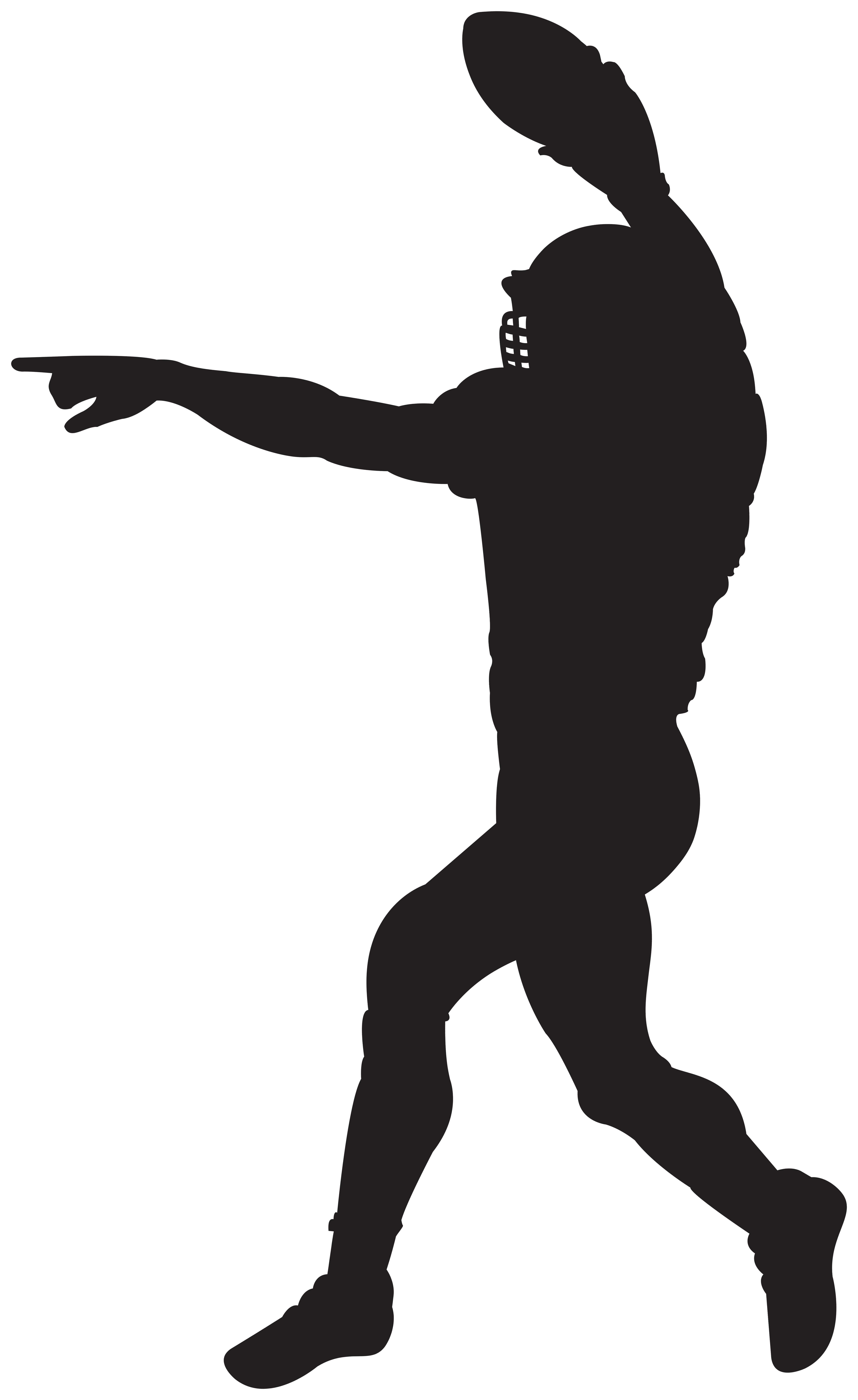 football silhouette clipart