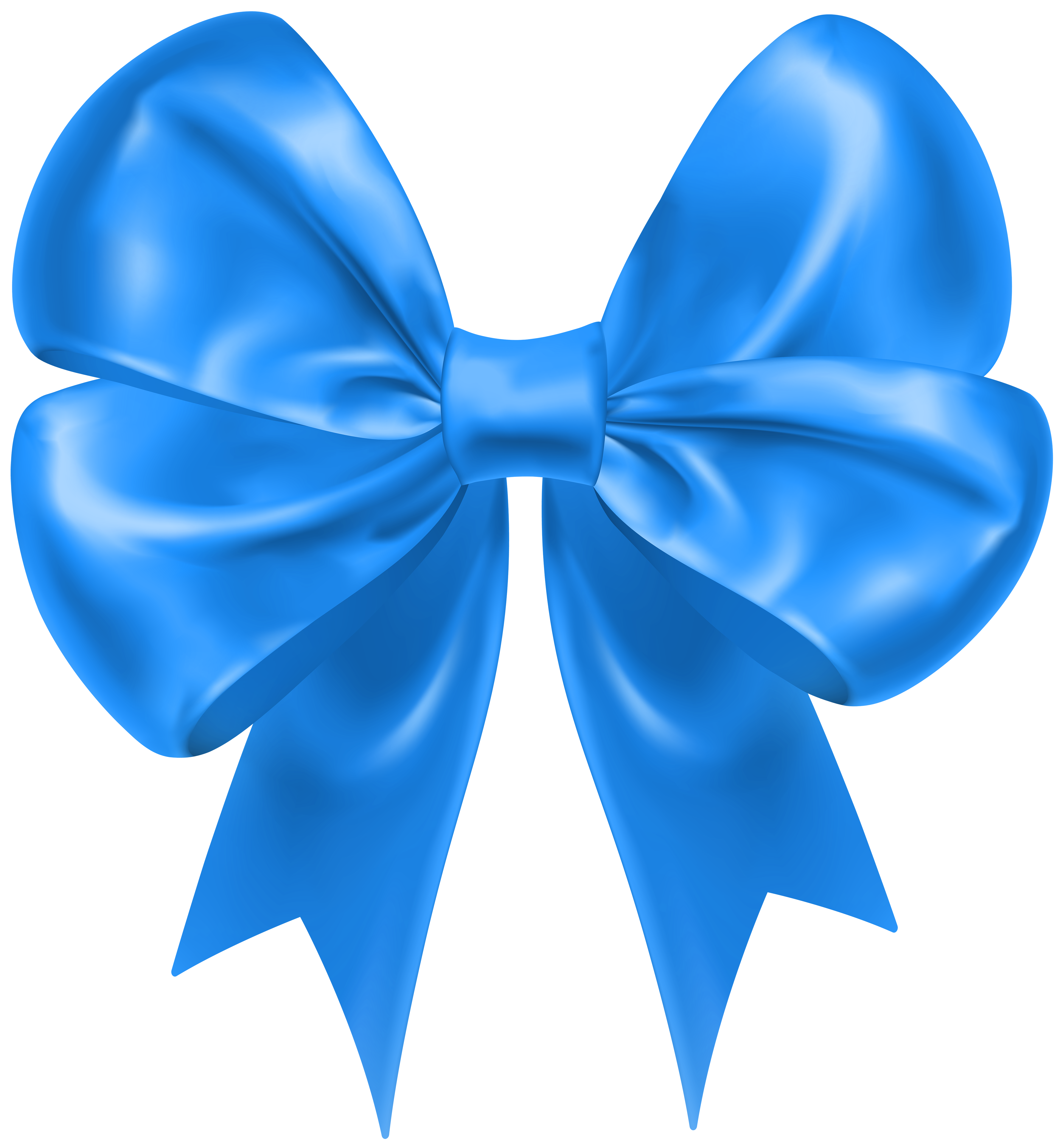 blue christmas bow transparent background