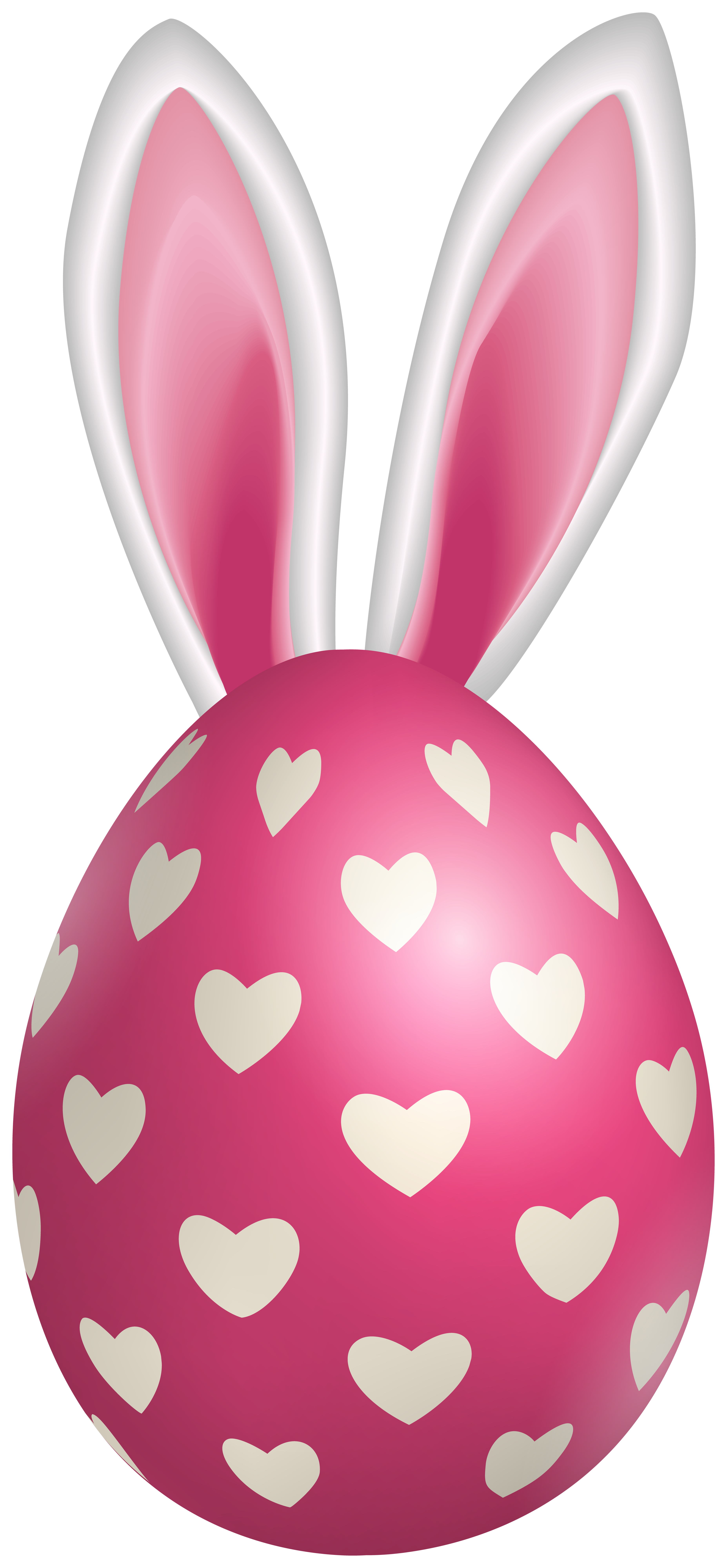 Easter Egg with Hearts and Ears PNG Clipart​ | Gallery 