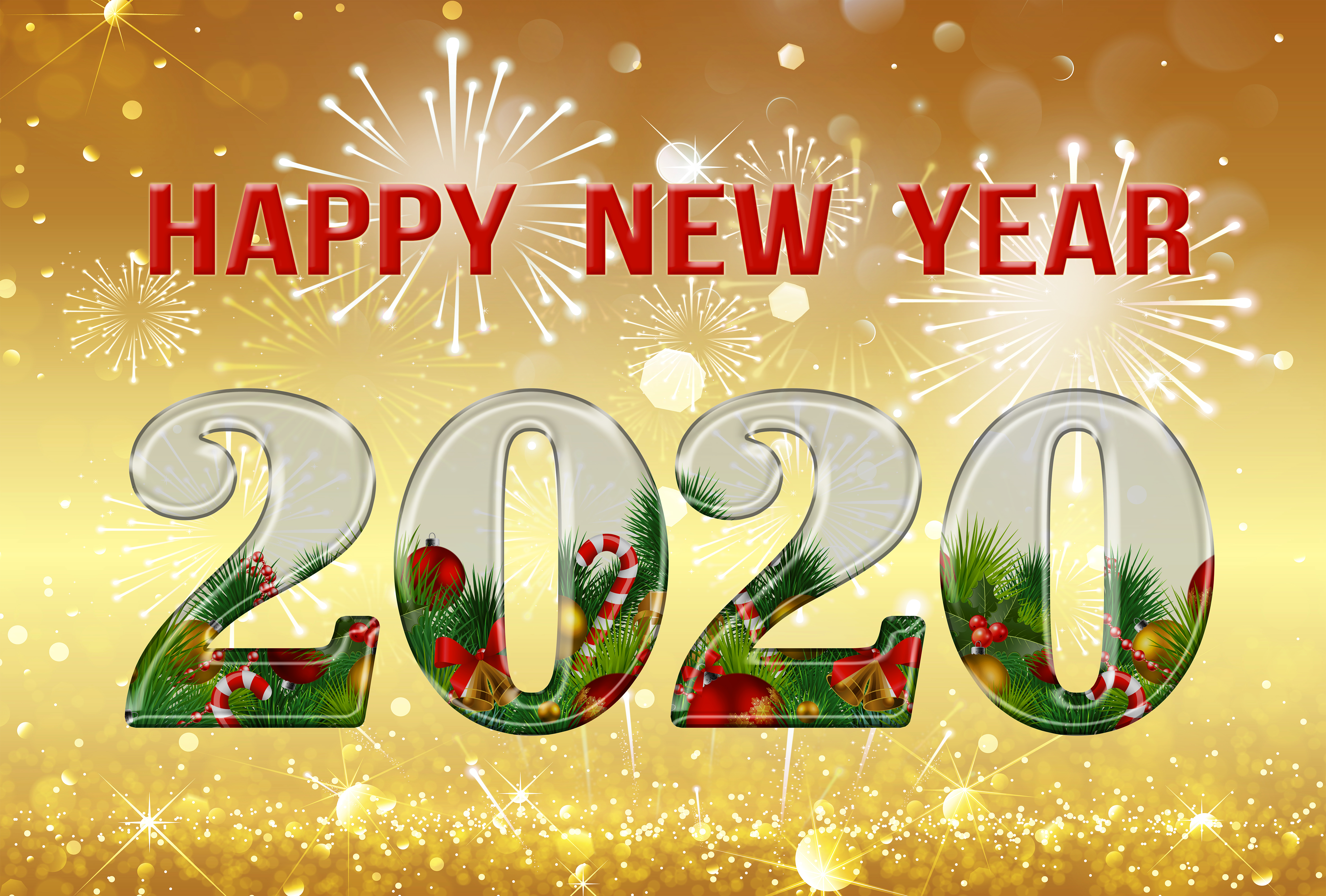 Happy New Year 2020 Yellow Background​ | Gallery Yopriceville -  High-Quality Free Images and Transparent PNG Clipart