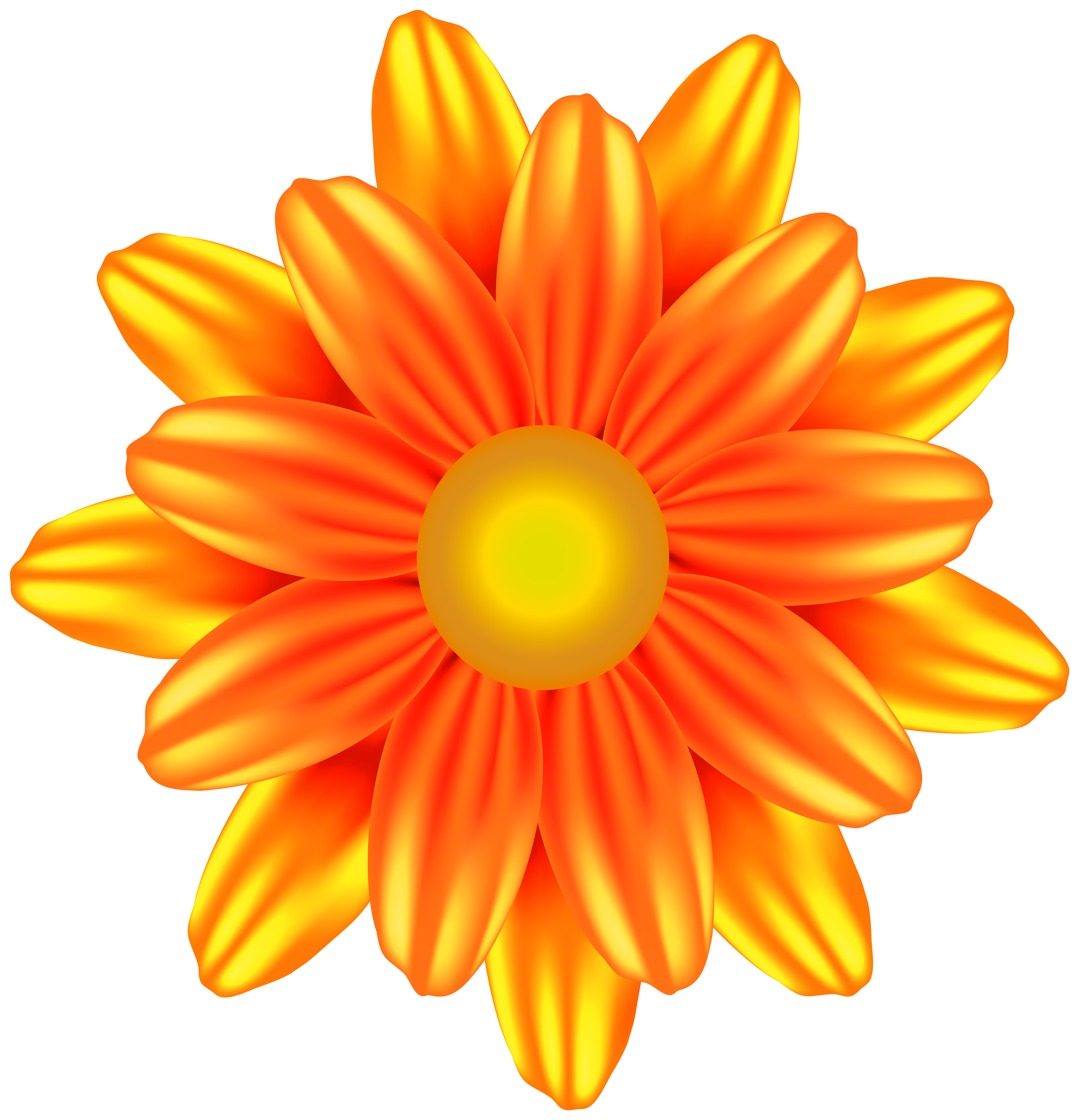 clip art orange flower