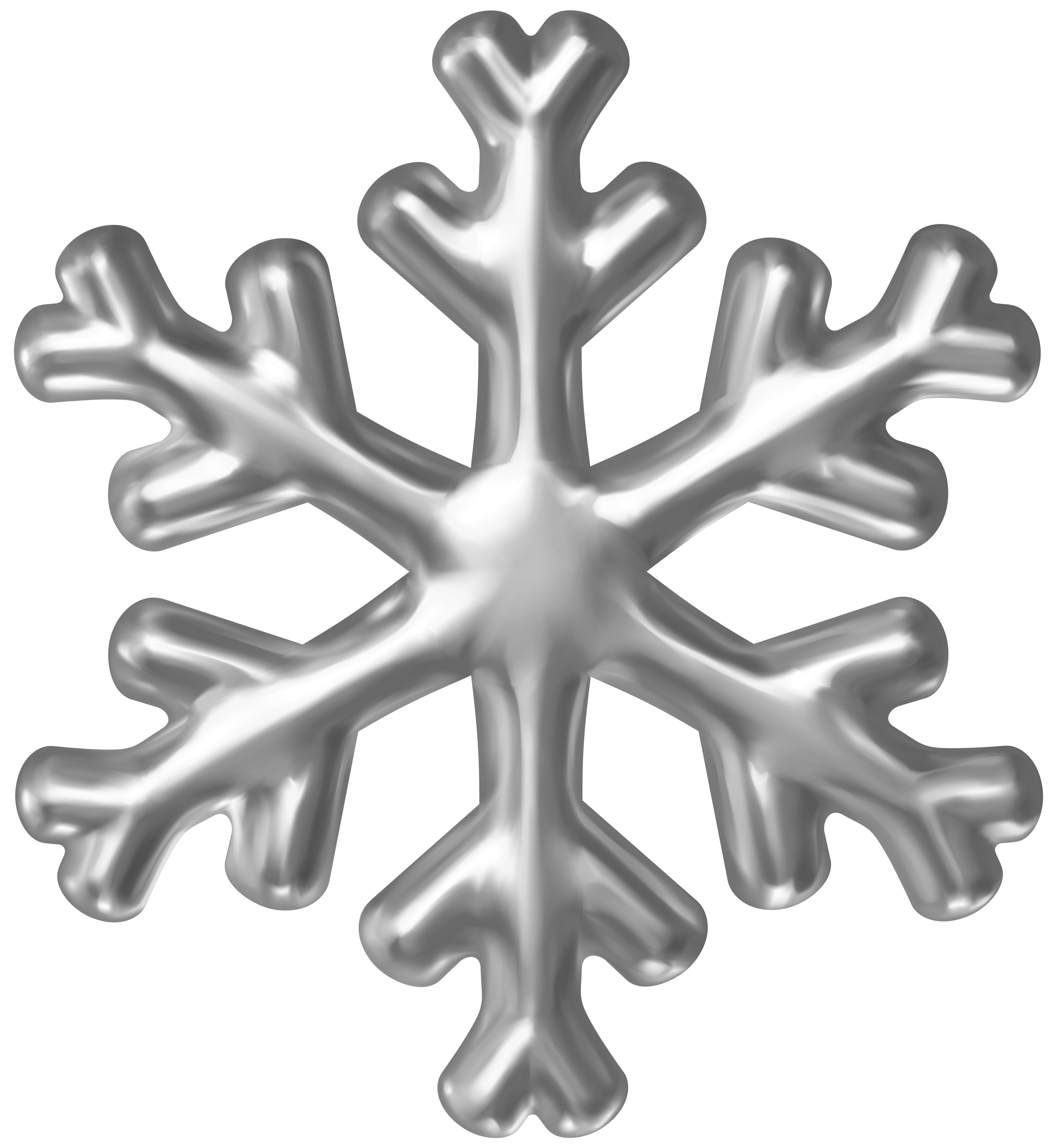 Silver Snowflake PNG Clip Art Image​  Gallery Yopriceville - High-Quality  Free Images and Transparent PNG Clipart