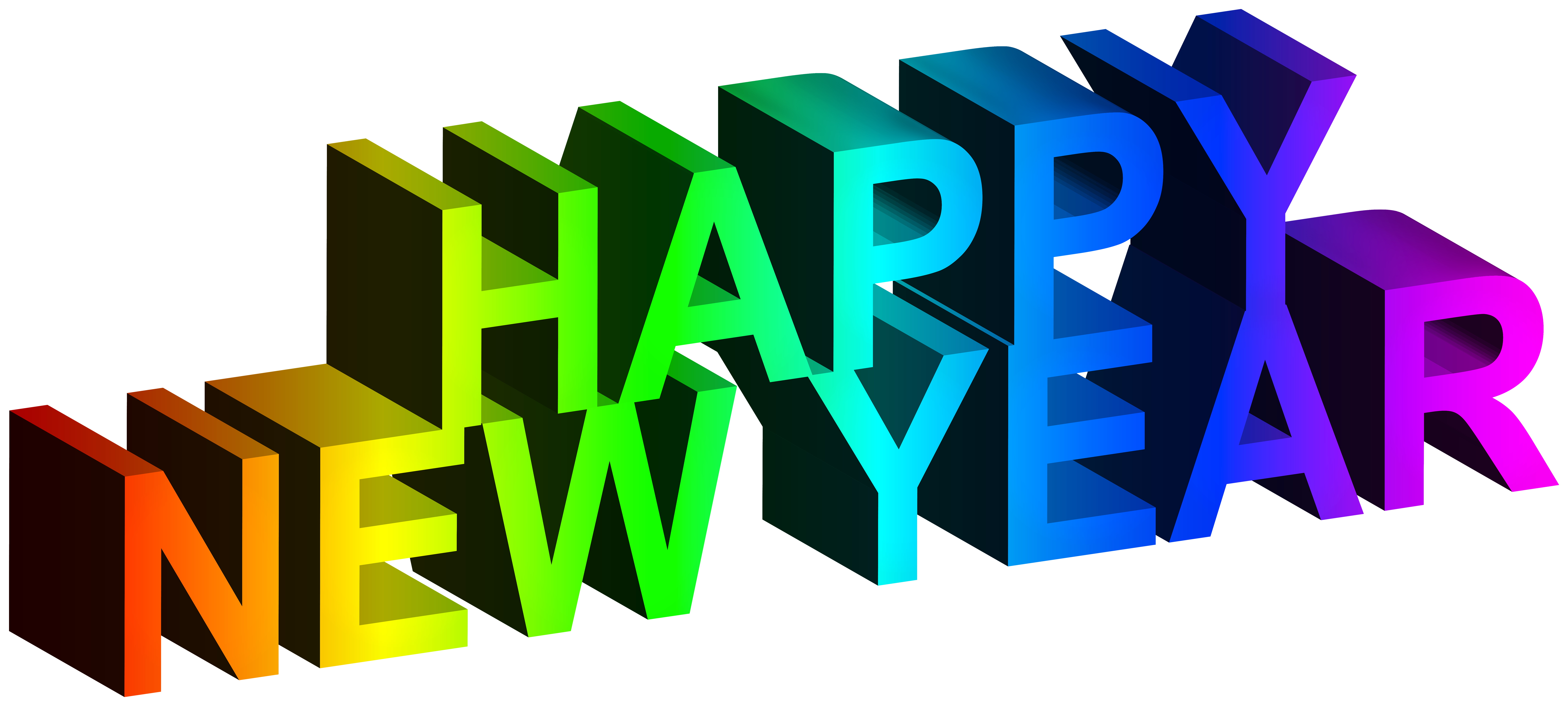 Happy New Year 3d Colorful Text Png Clipart Gallery Yopriceville High Quality Images And Transparent Png Free Clipart