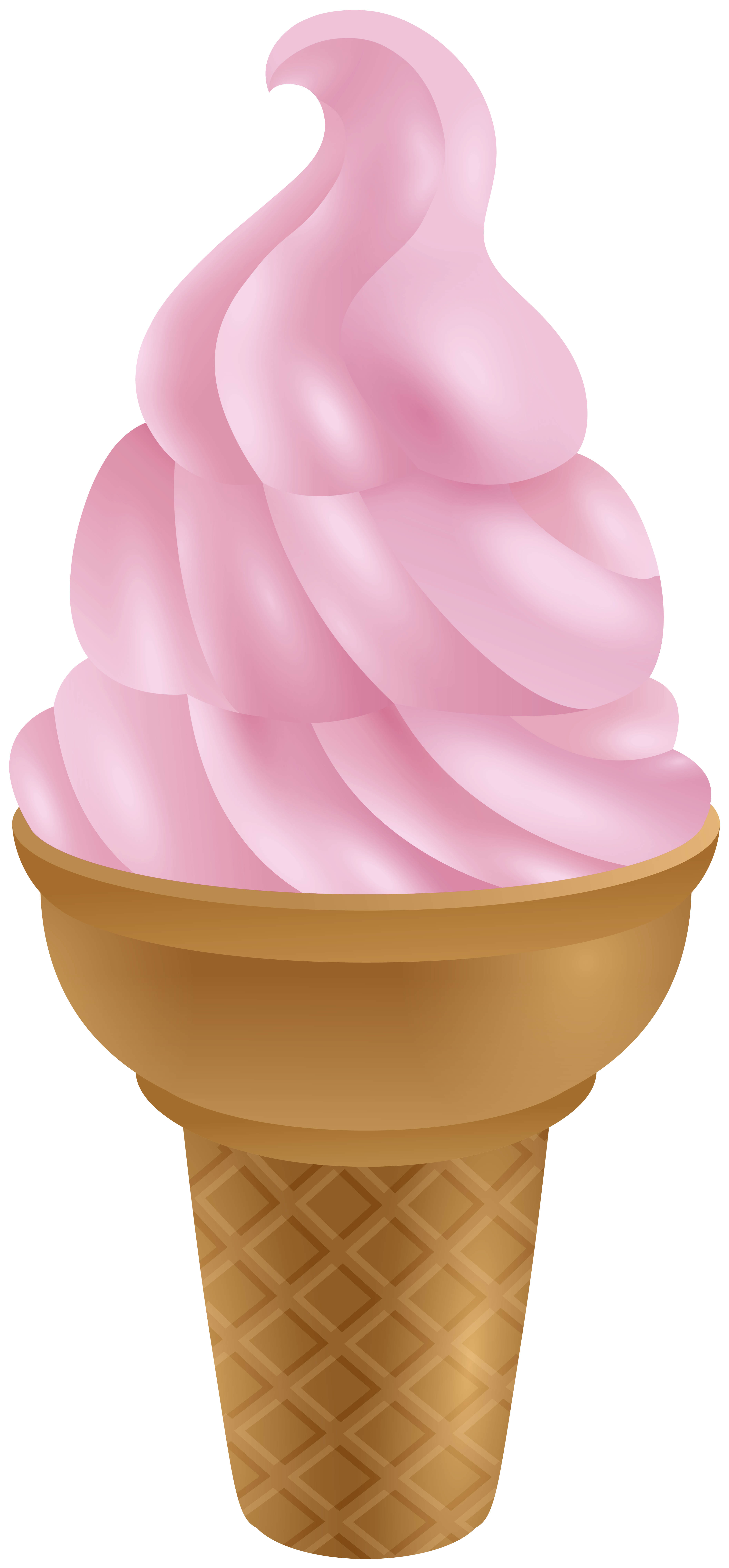 strawberry ice cream cone