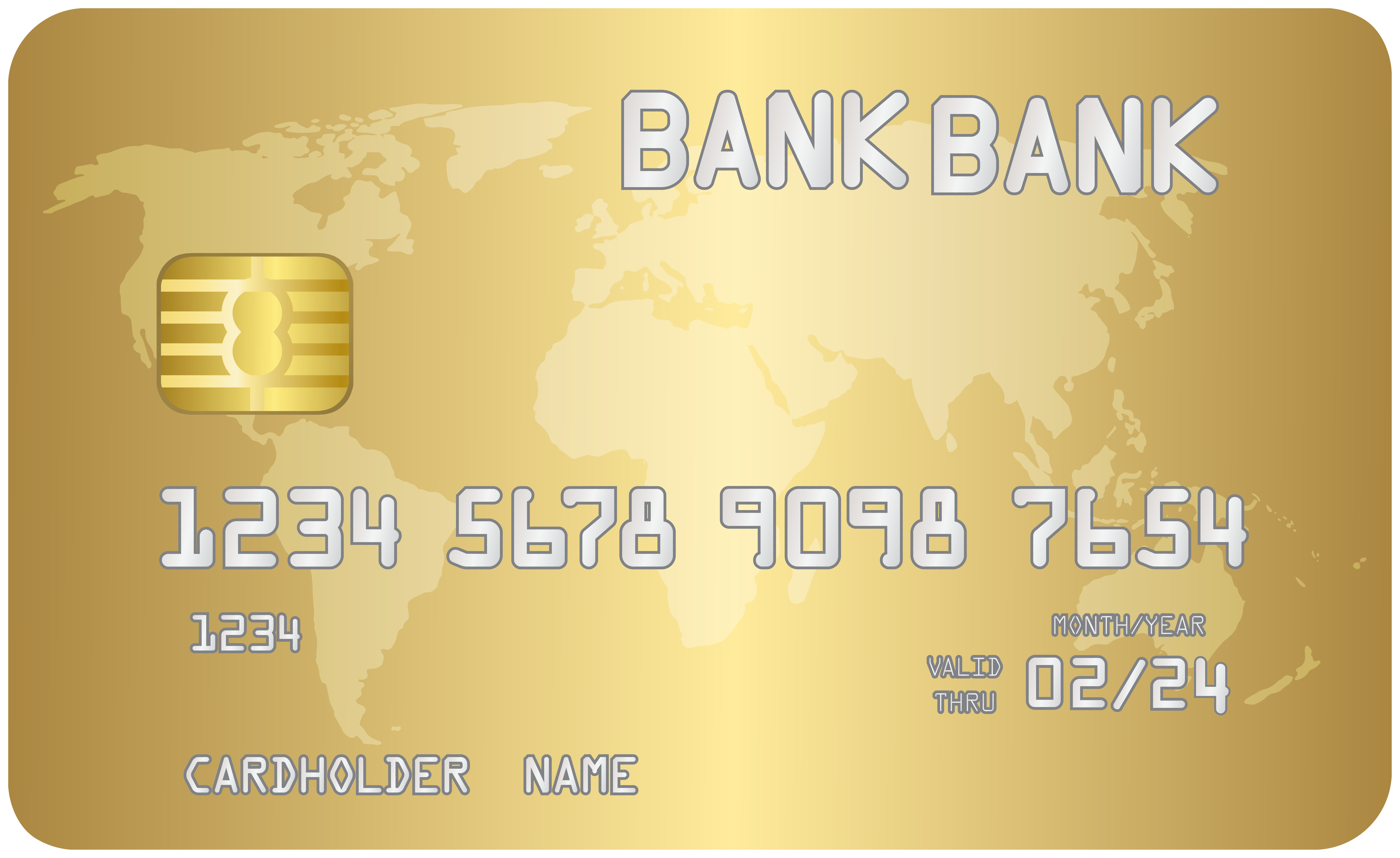 Gold Bank Card PNG Clipart​  Gallery Yopriceville - High-Quality Free  Images and Transparent PNG Clipart