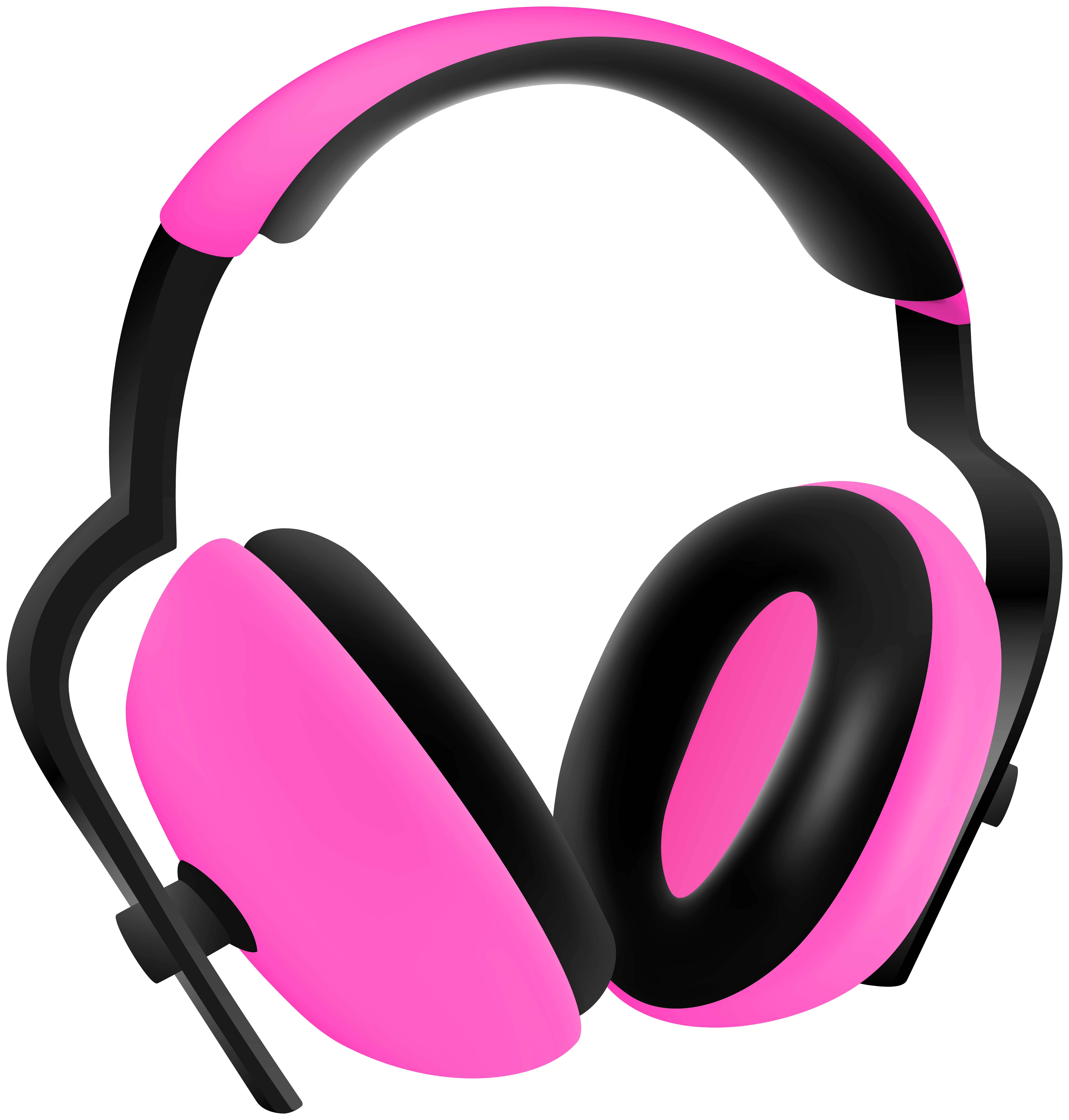 pink headphones clipart