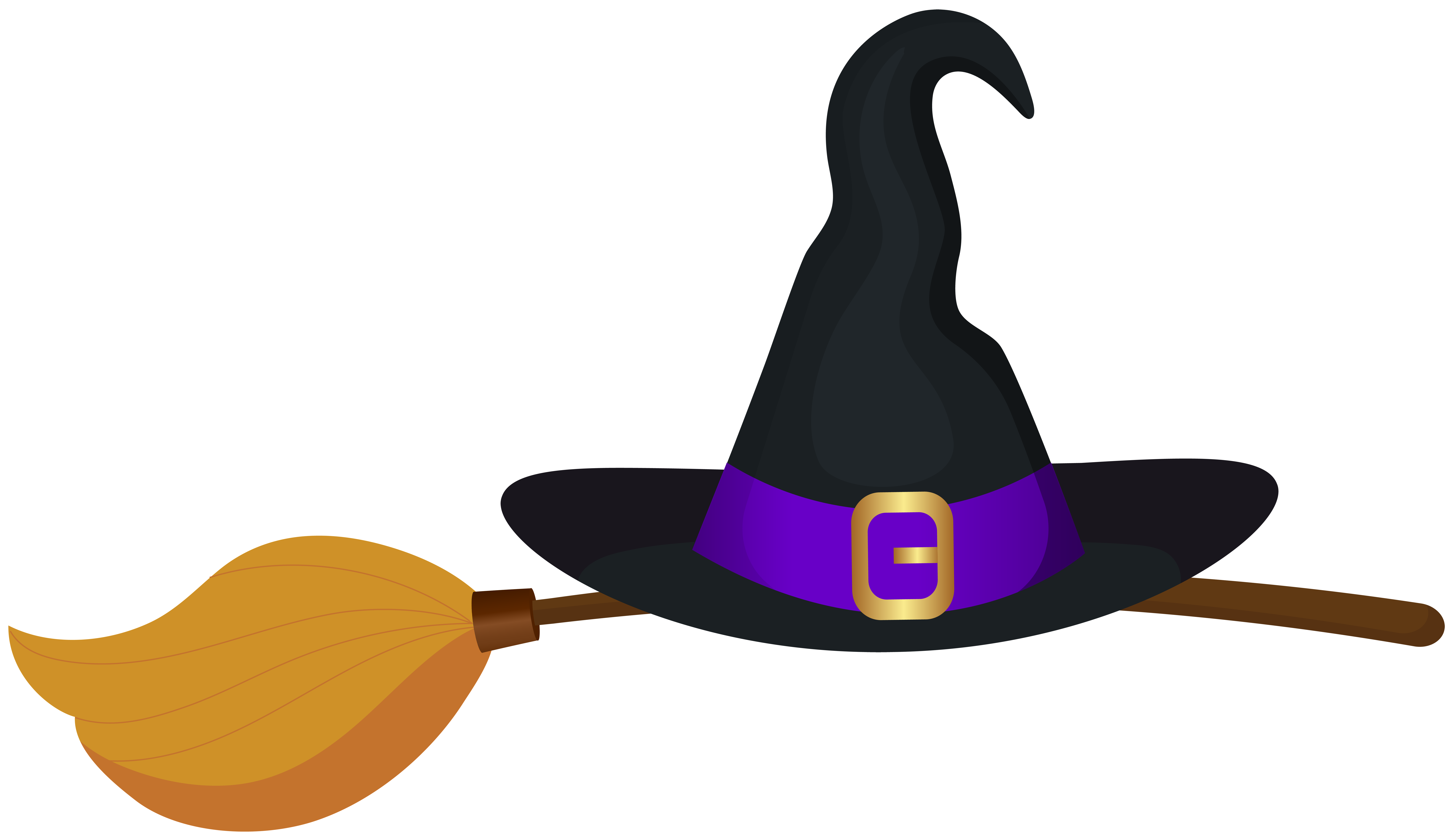 halloween witch broom clipart