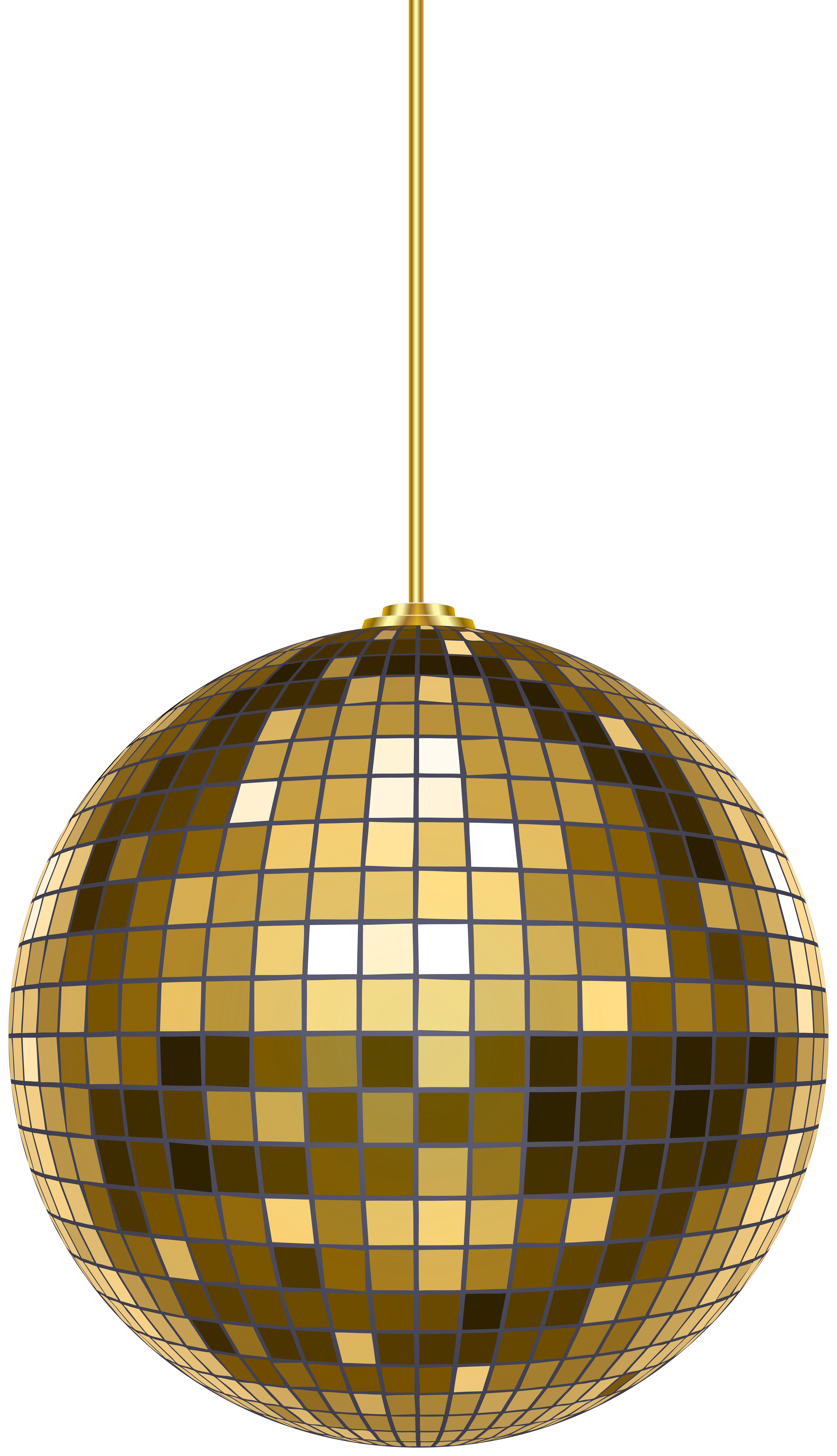 Golden disco ball