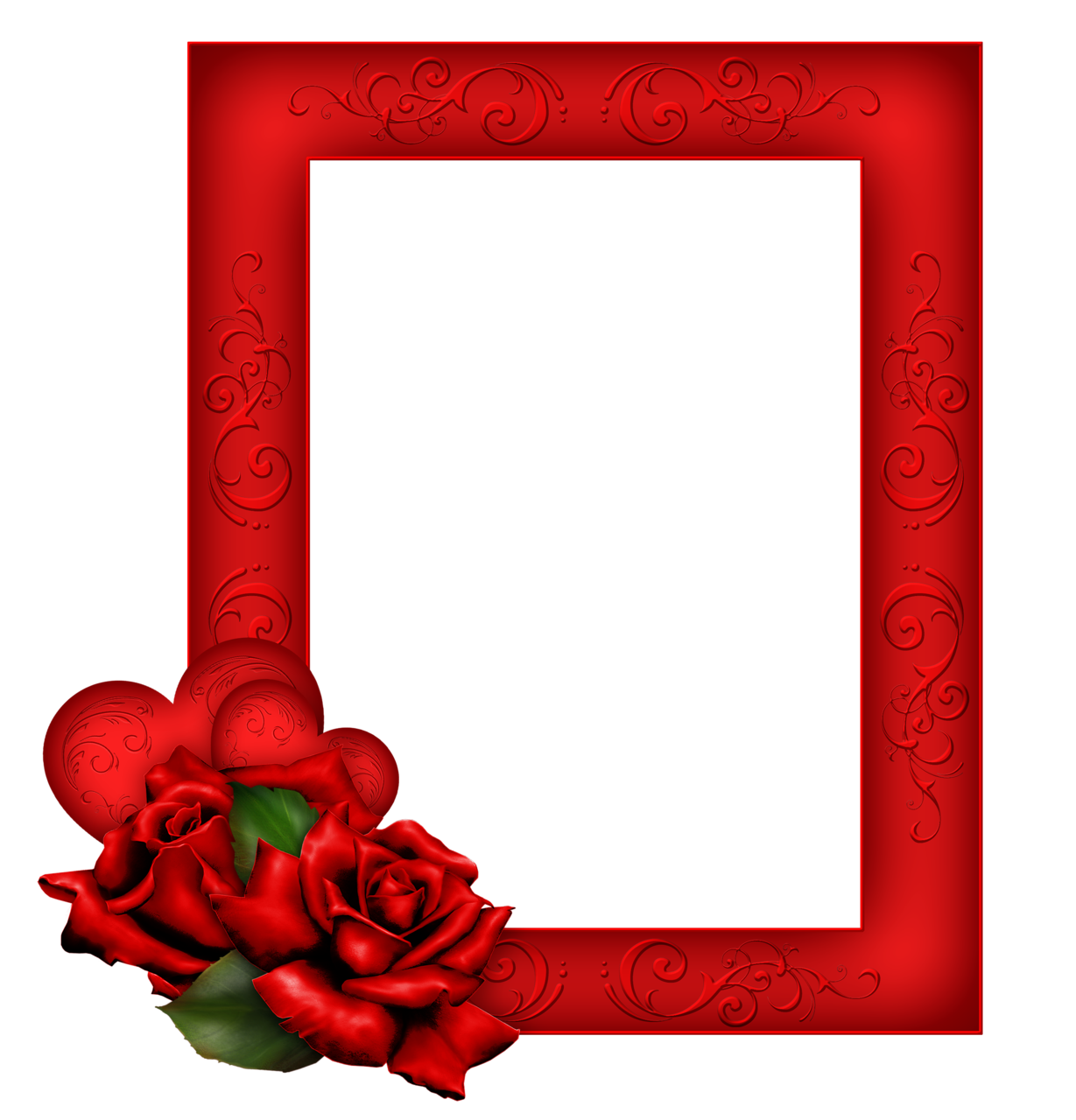 Beautiful Transparent PNG Red Frame with Roses​  Gallery Yopriceville -  High-Quality Free Images and Transparent PNG Clipart