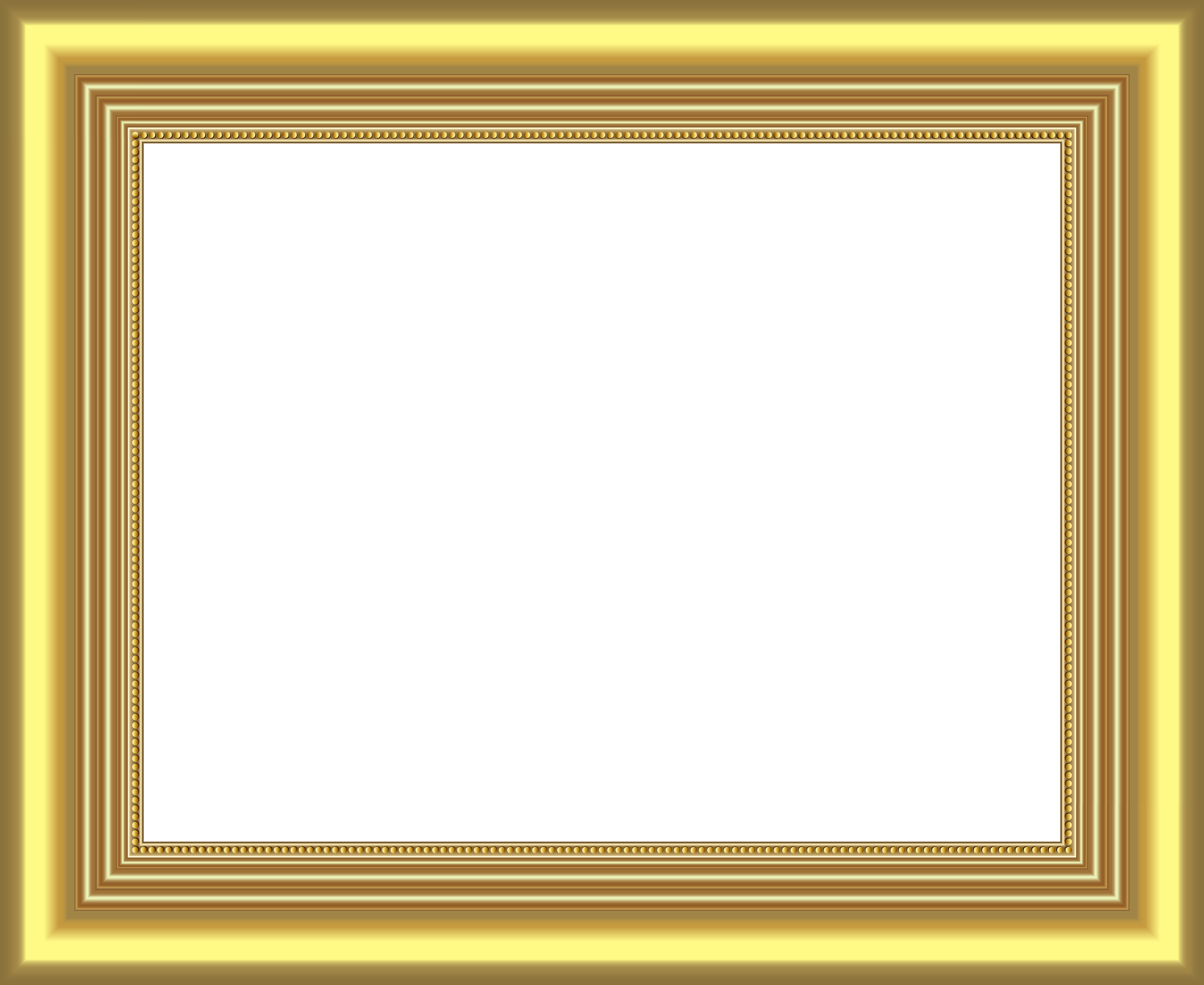 Golden photo frame png image transparent