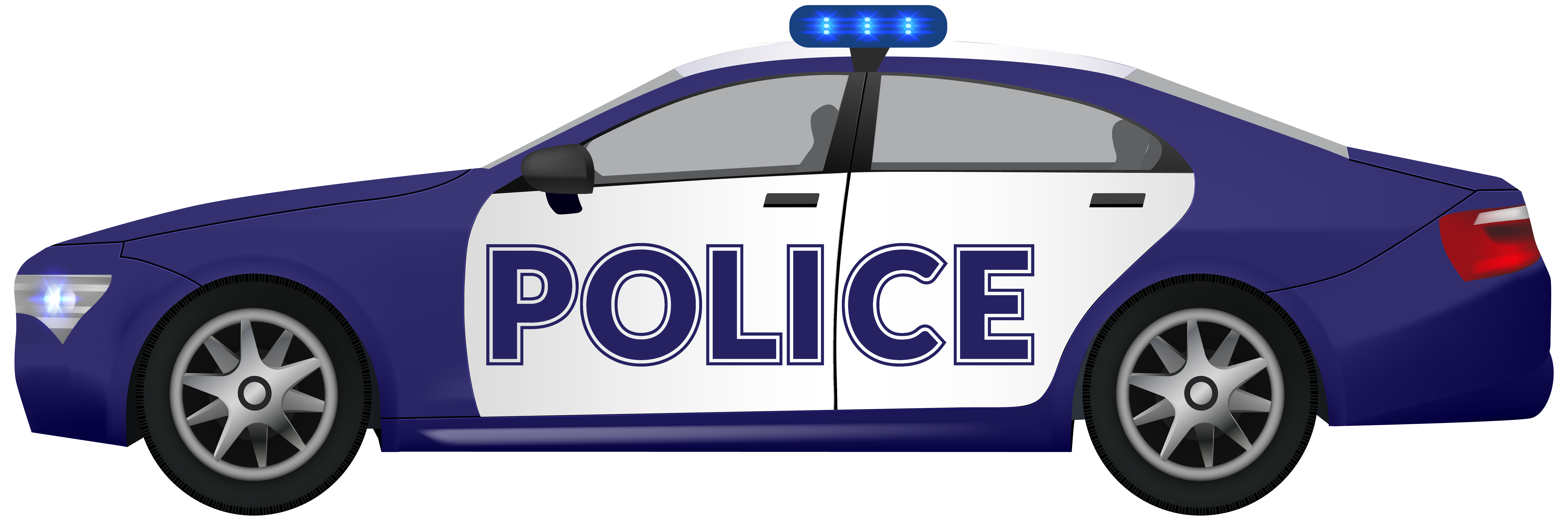 blue police car clipart