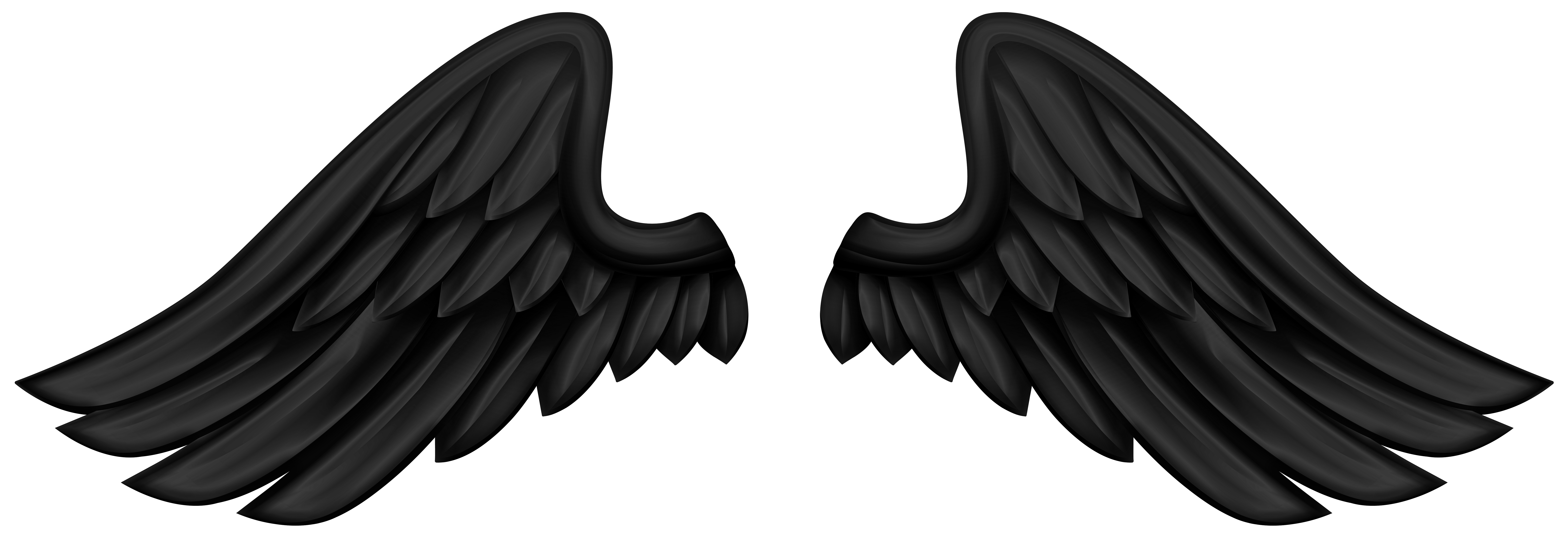 Black Wings PNG Transparent Clipart​