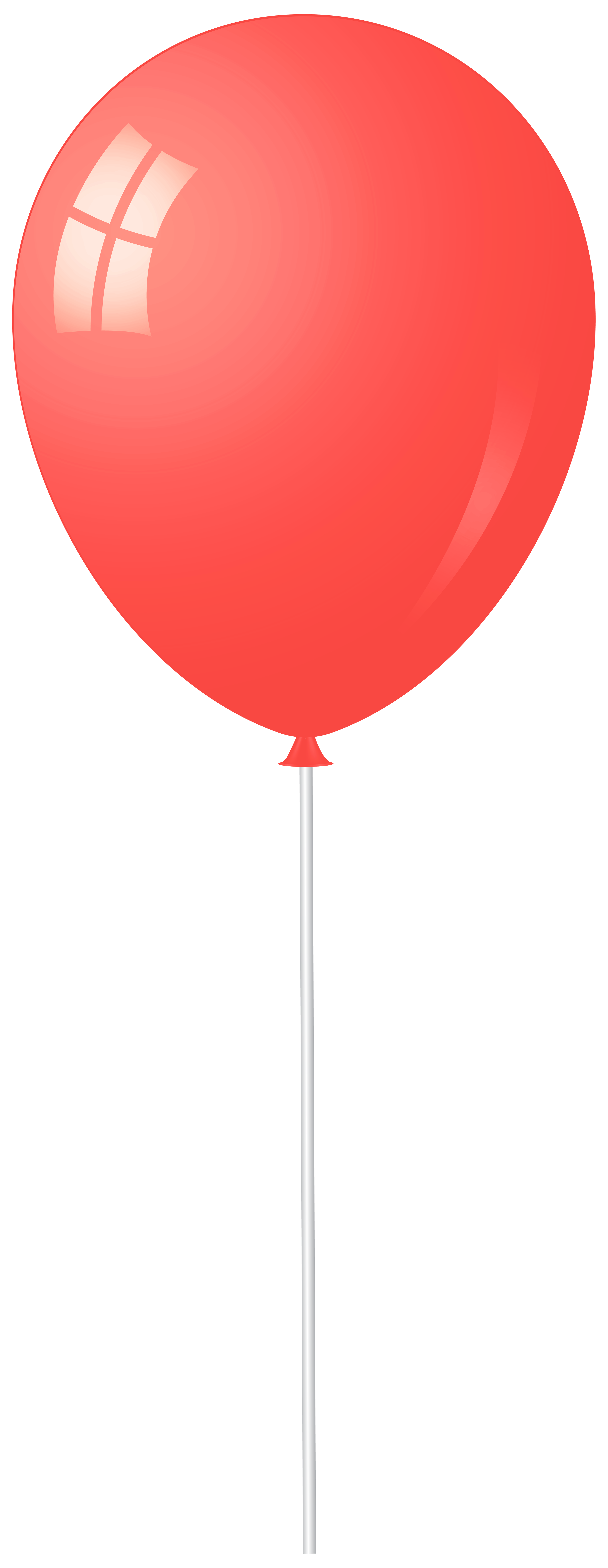 Red Balloon Stick PNG Transparent Clipart​