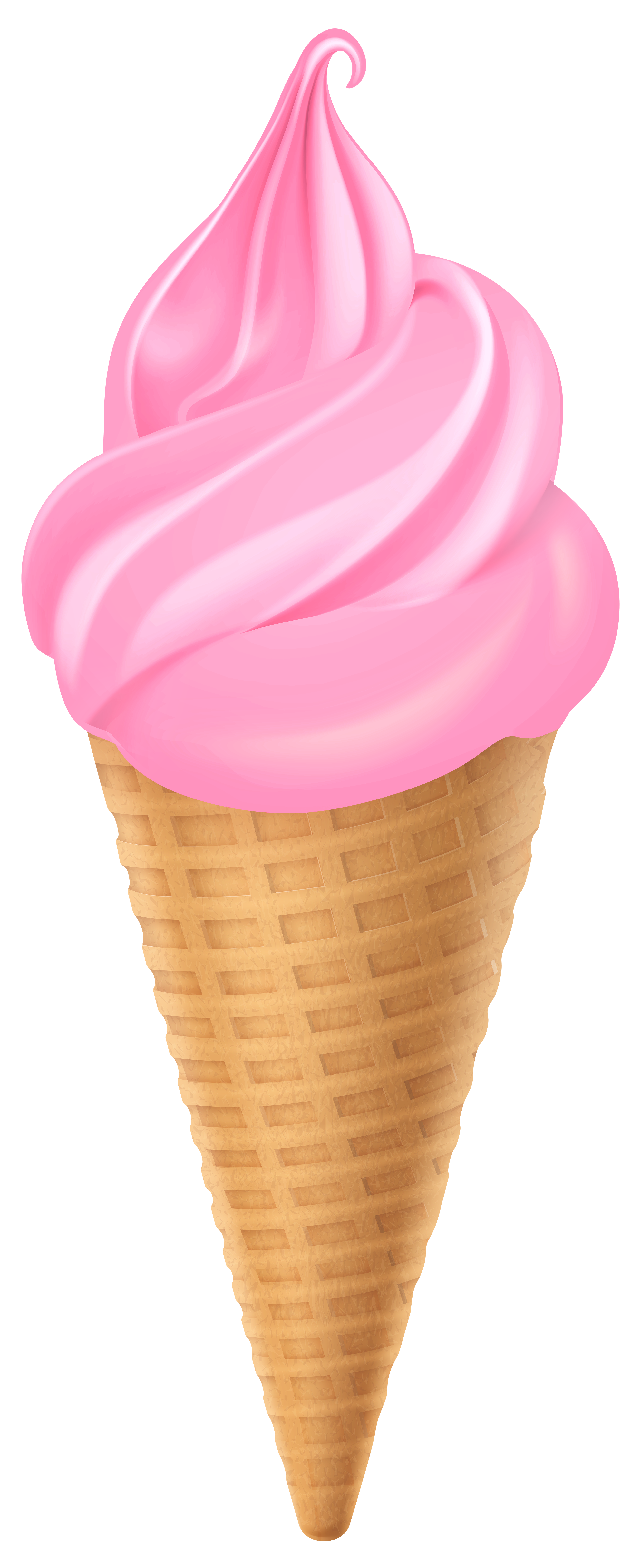 strawberry ice cream cone