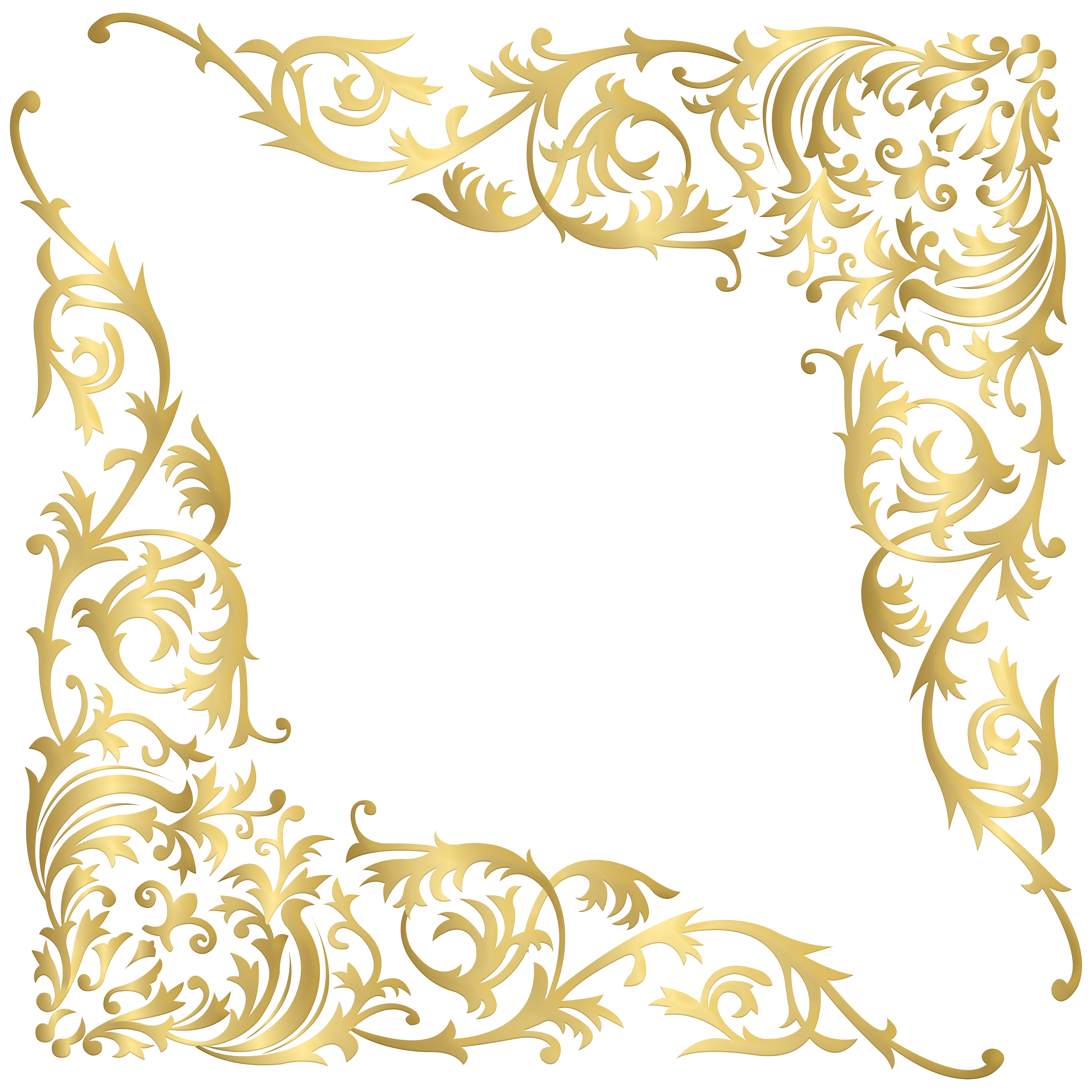 gold corner borders clip art