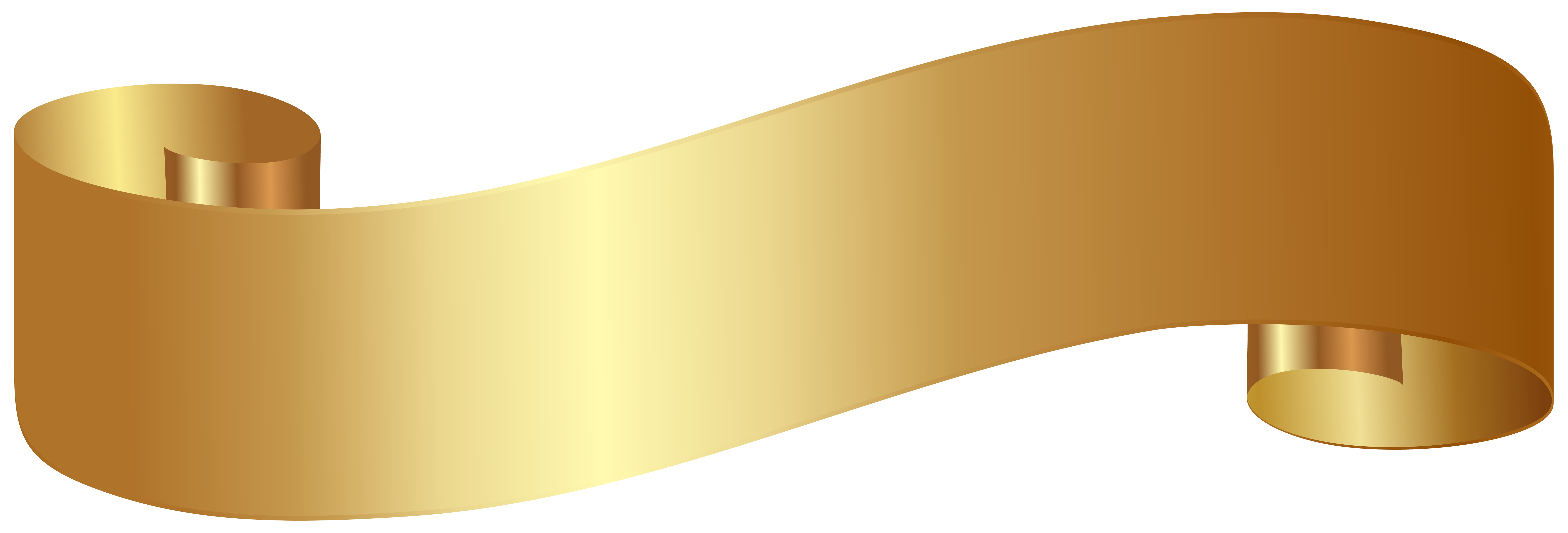 gold ribbon banner clip art