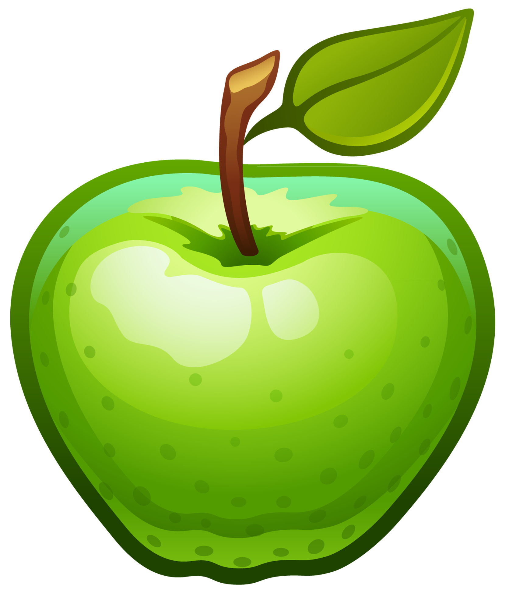 cartoon green apple