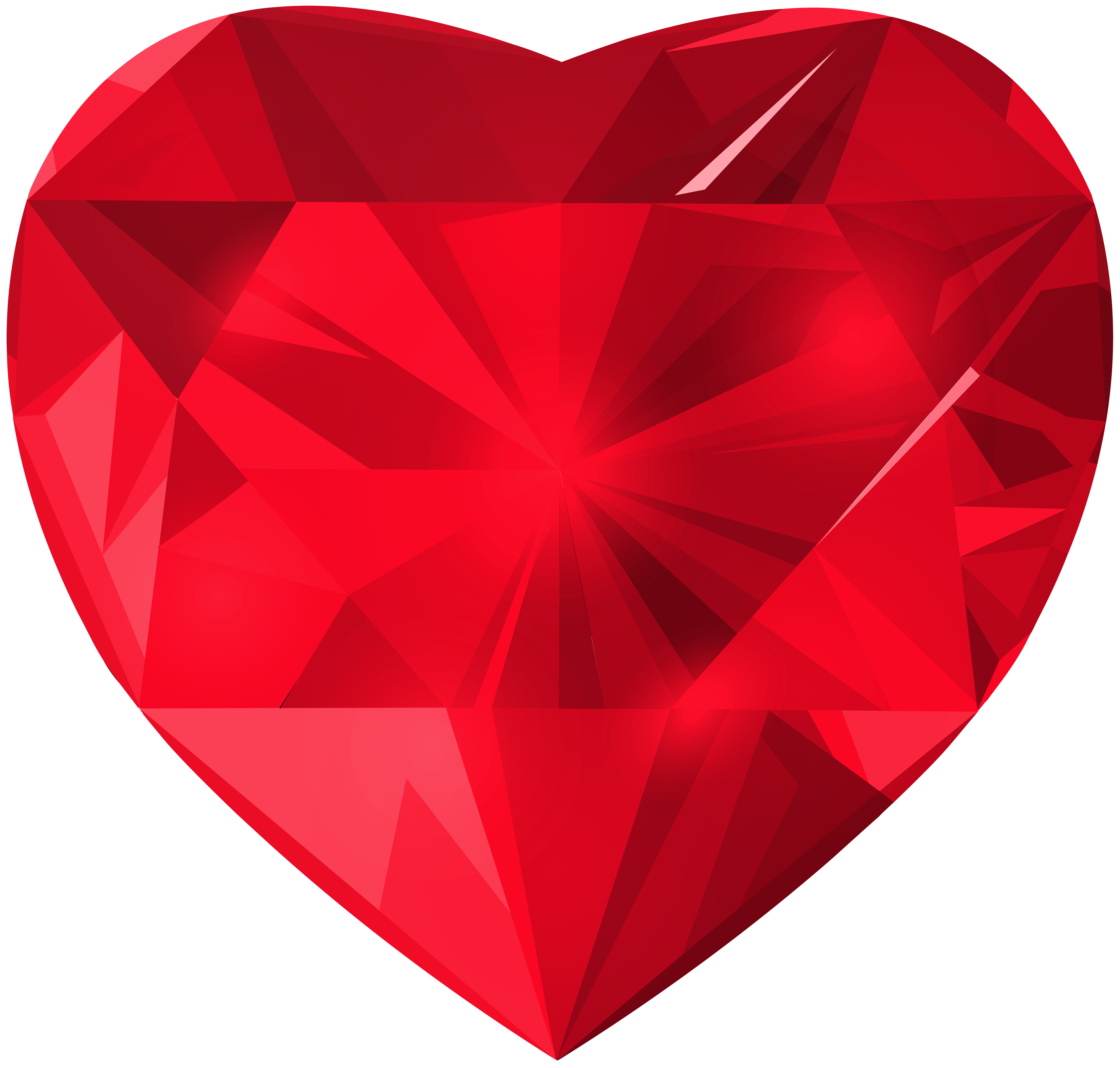 Crystal Heart Red PNG Clipart​