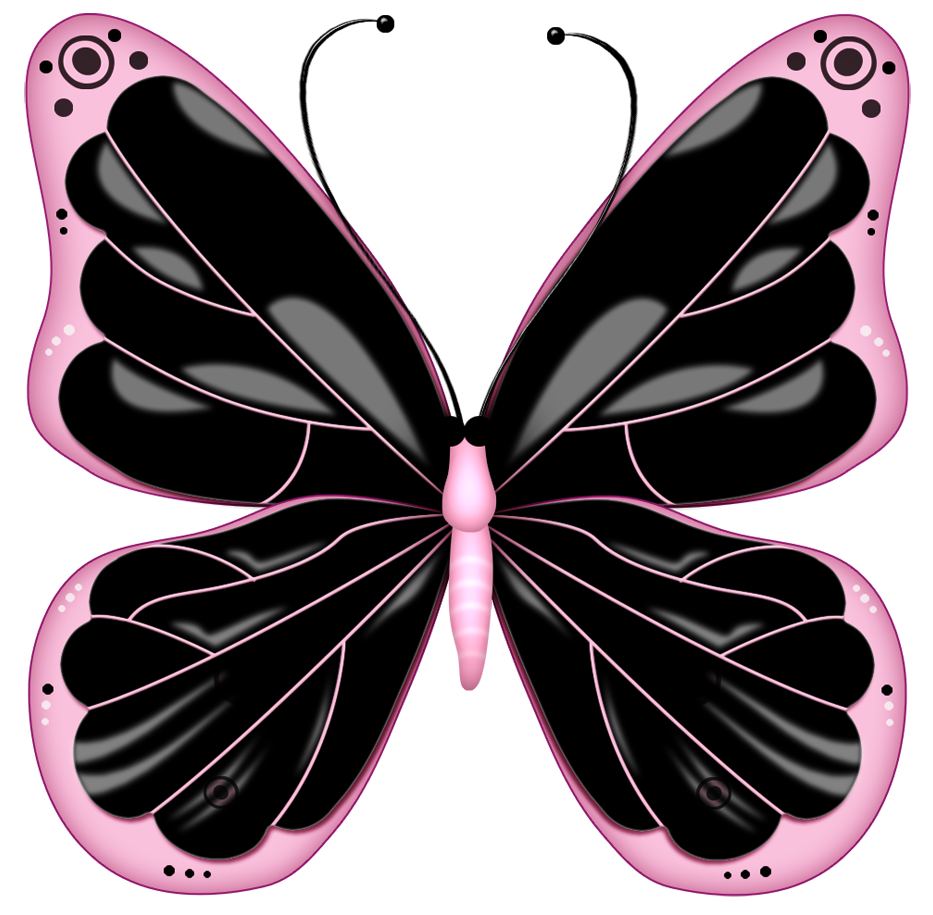 light pink butterfly clipart