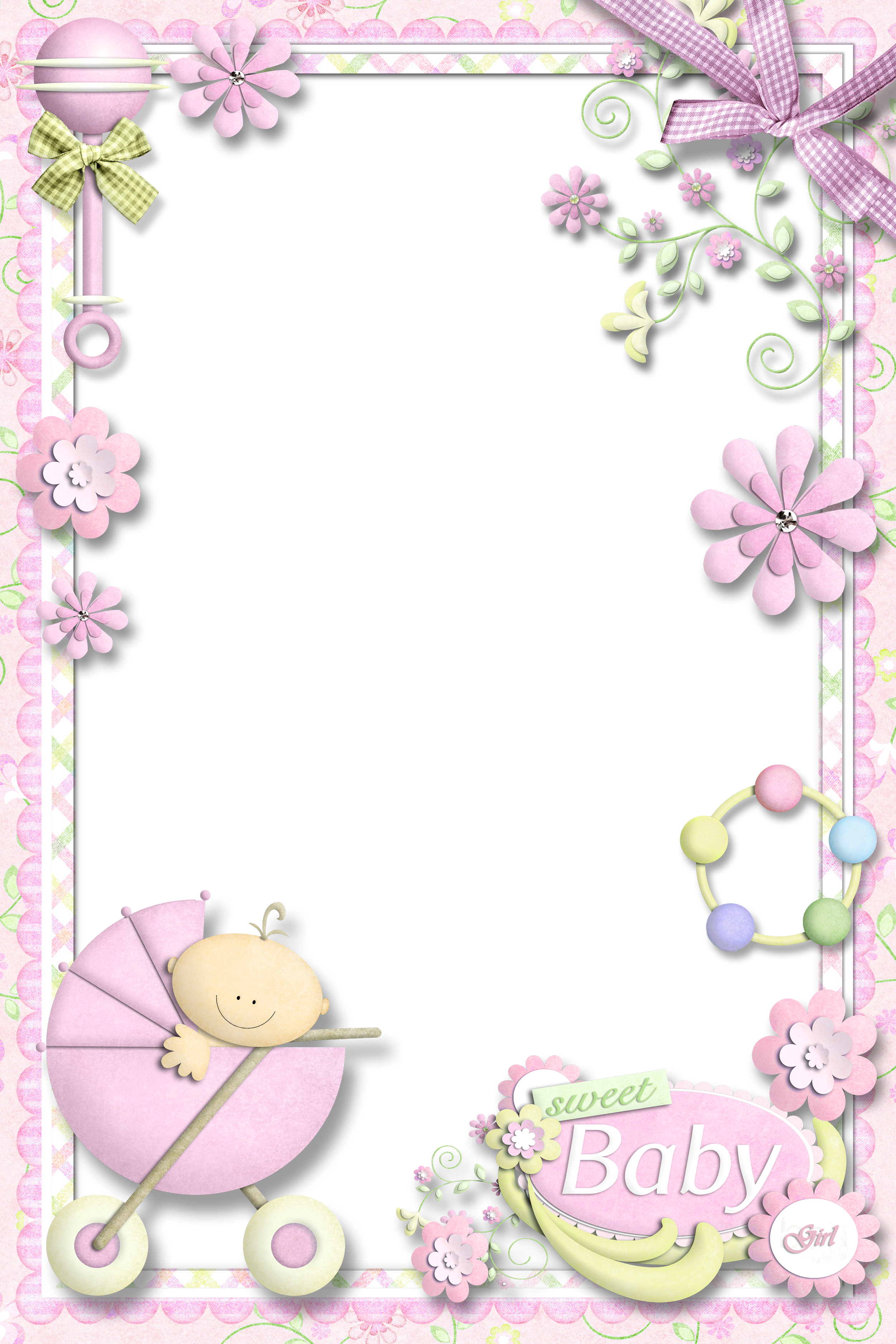 baby girl borders and frames