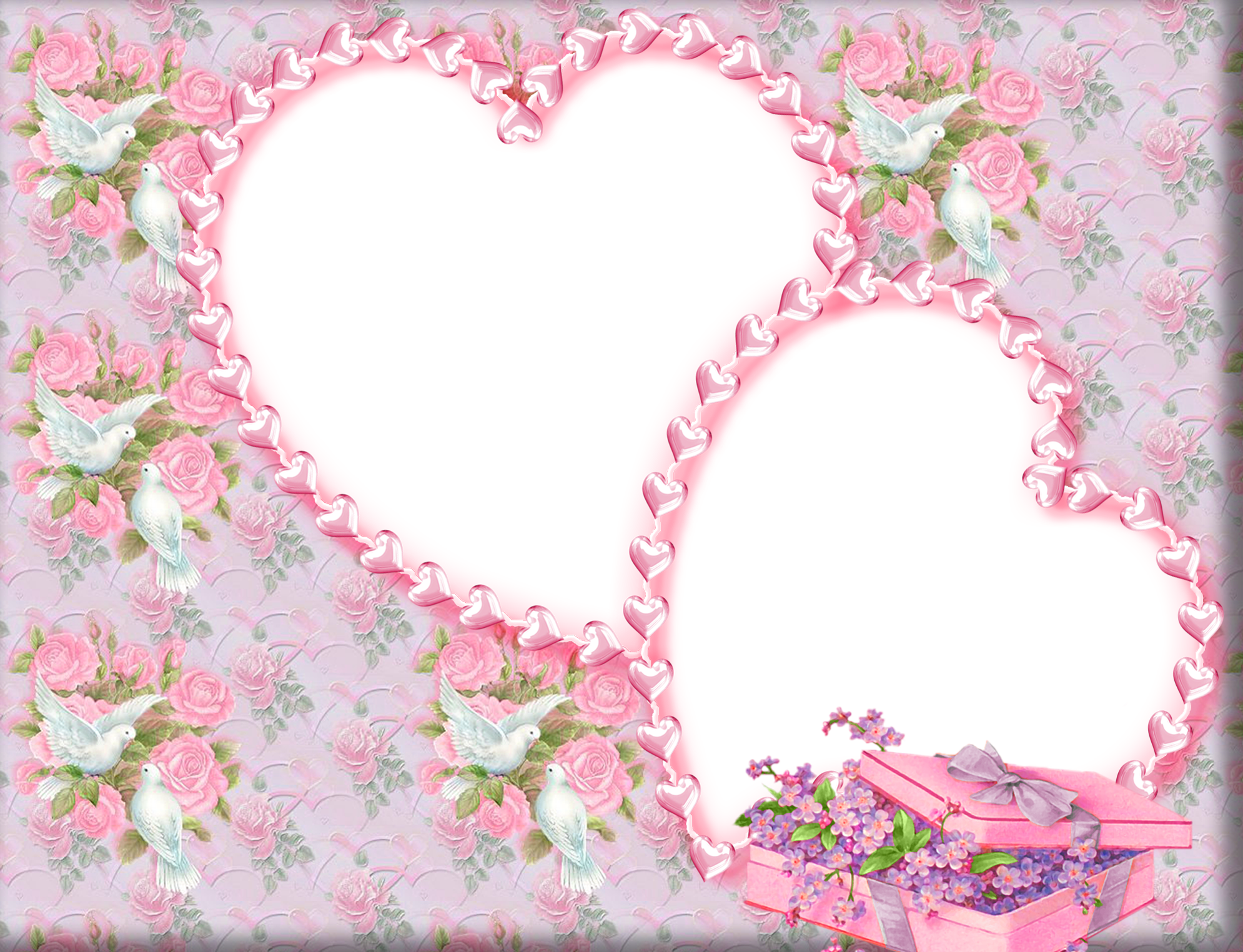 Cute Pink PNG Photo Frame with Doves​  Gallery Yopriceville - High-Quality  Free Images and Transparent PNG Clipart