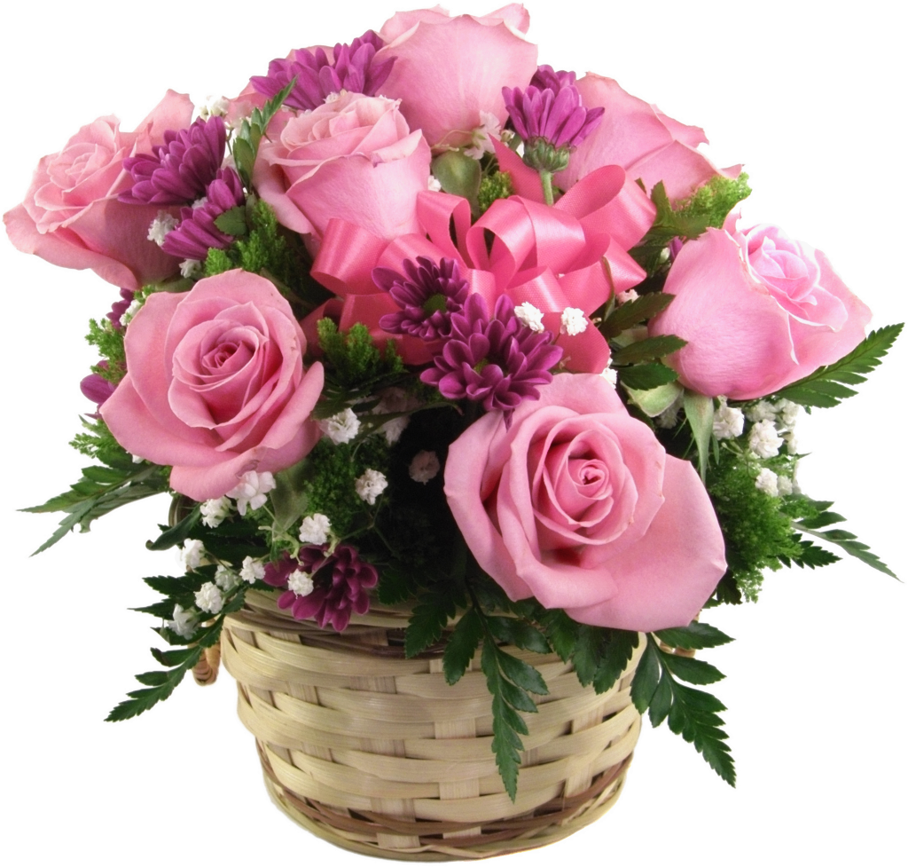 Happy Birthday with Pink Roses​  Gallery Yopriceville - High-Quality Free  Images and Transparent PNG Clipart