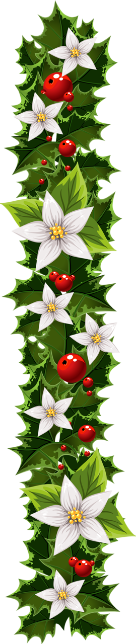 poinsettia garland clip art