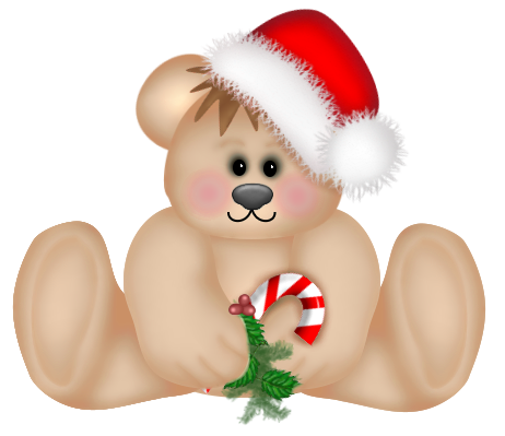 christmas teddy bear clip art