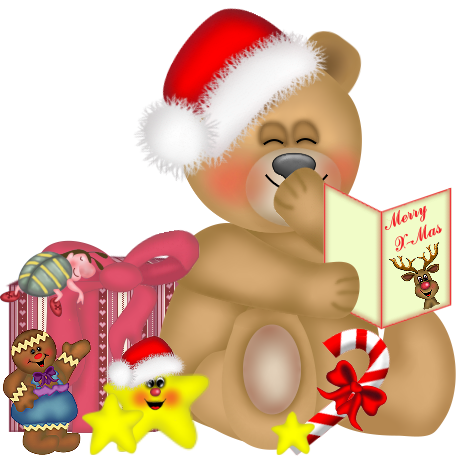 christmas teddy bear clip art