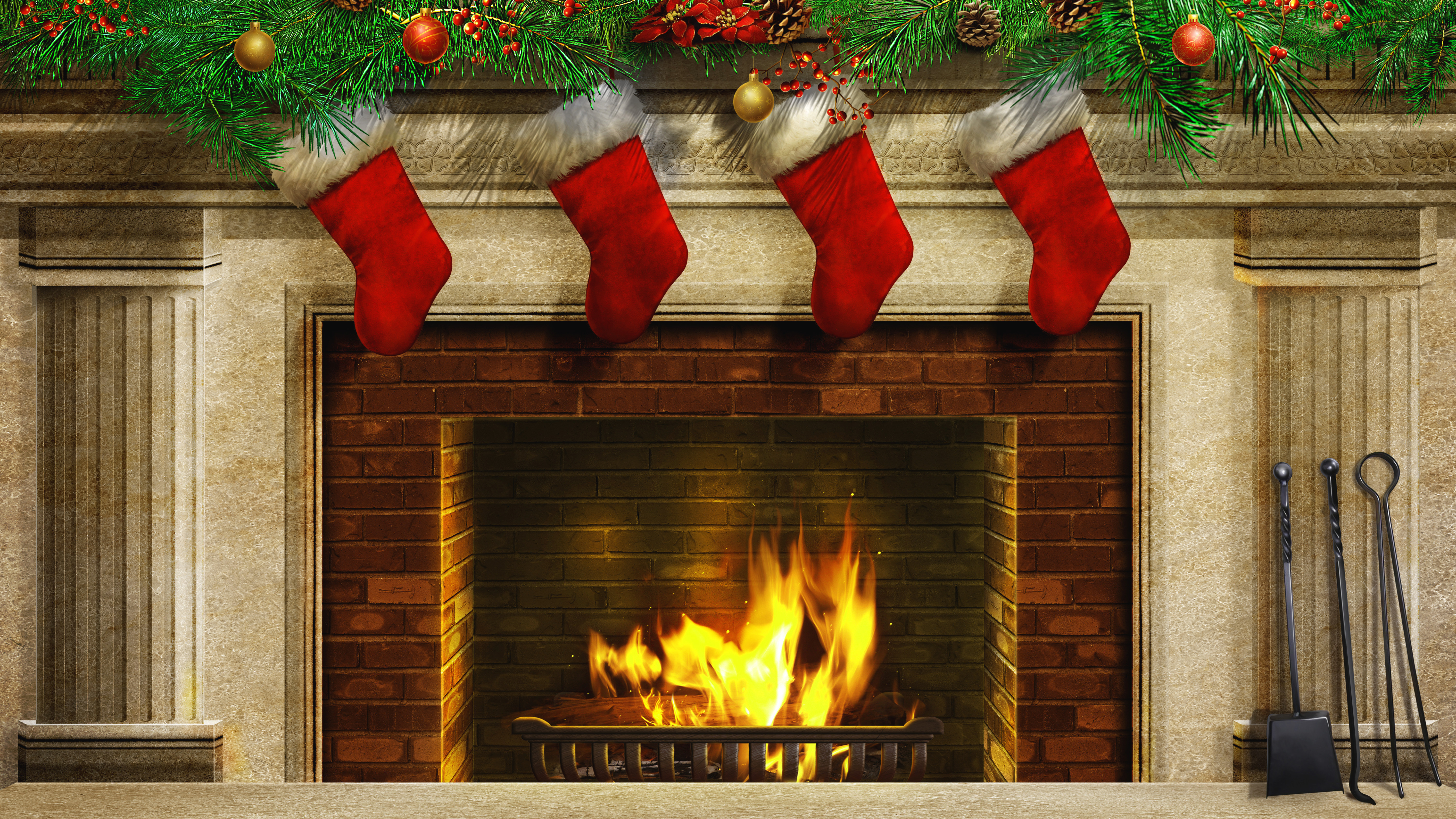 christmas stockings fireplace clipart png