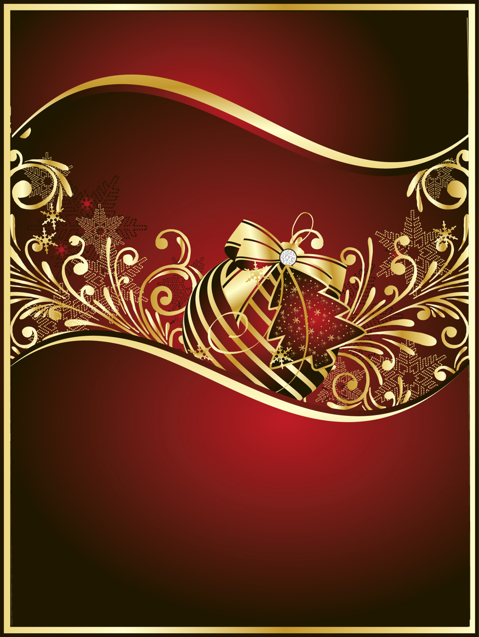 red and gold christmas background