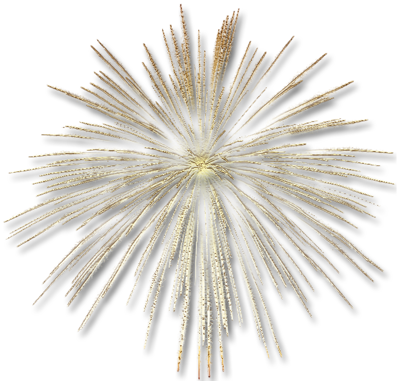 gold fireworks png