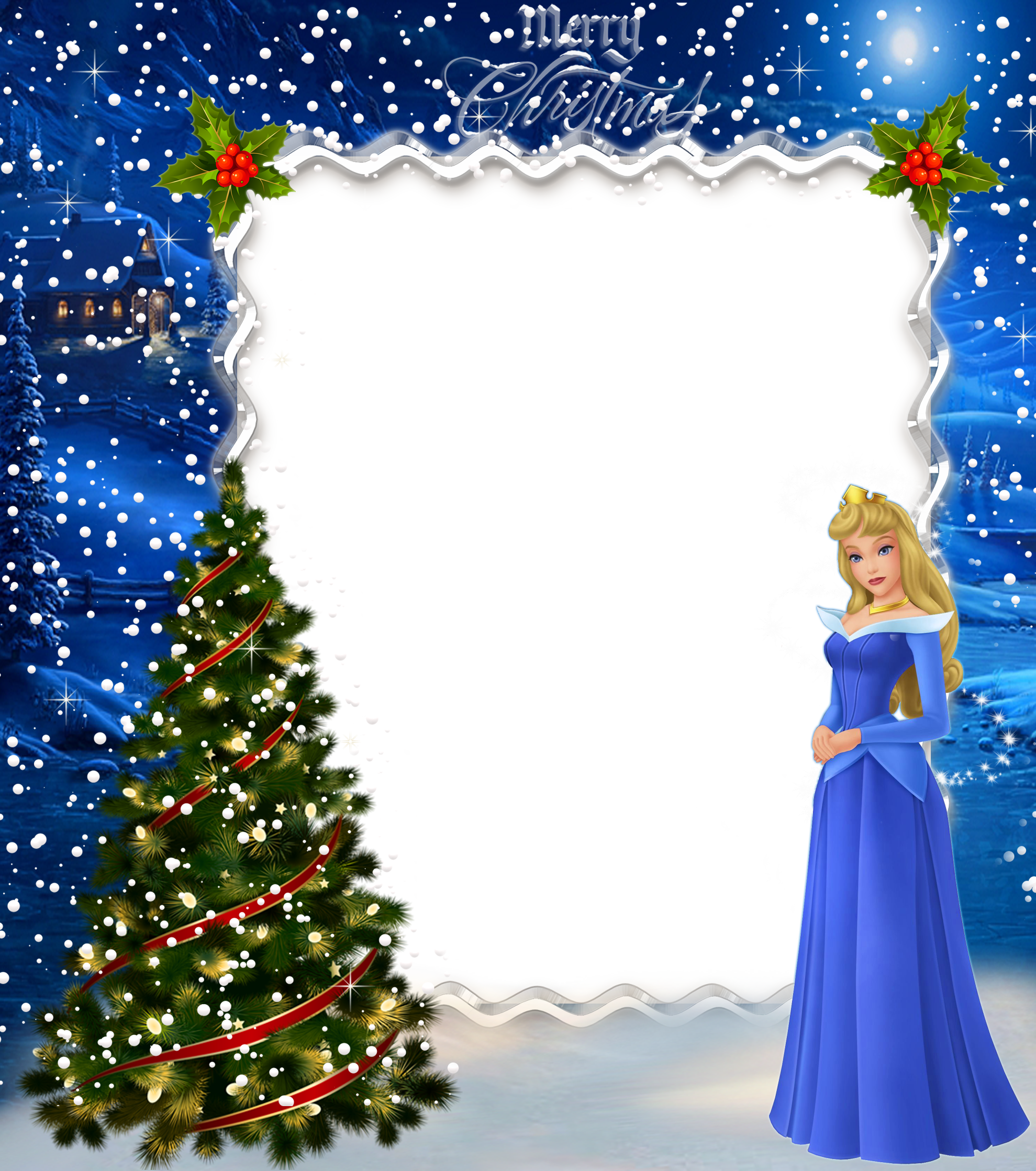 Christmas Kids Princess Aurora Photo Frame​  Gallery Yopriceville - High-Quality  Free Images and Transparent PNG Clipart