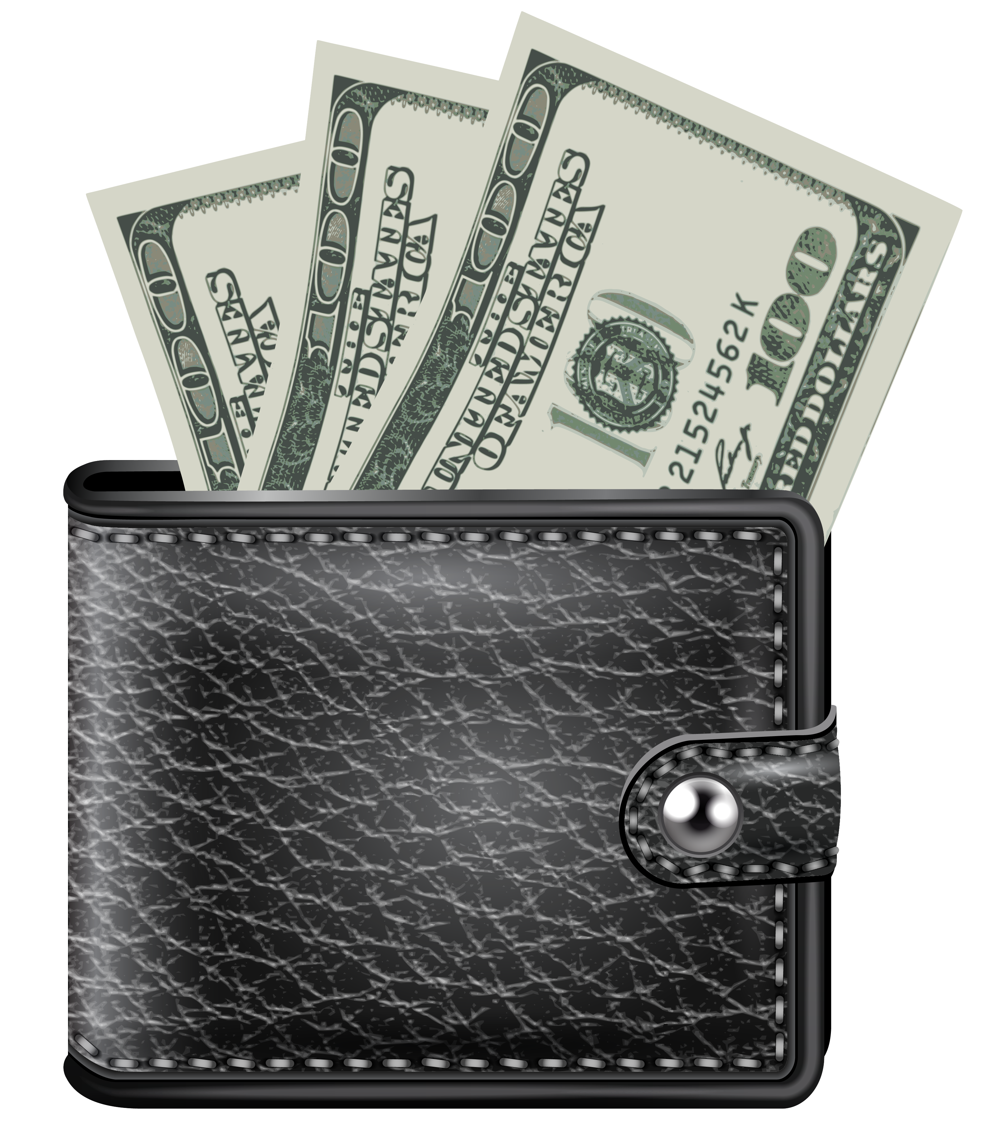 wallet with money clipart transparent