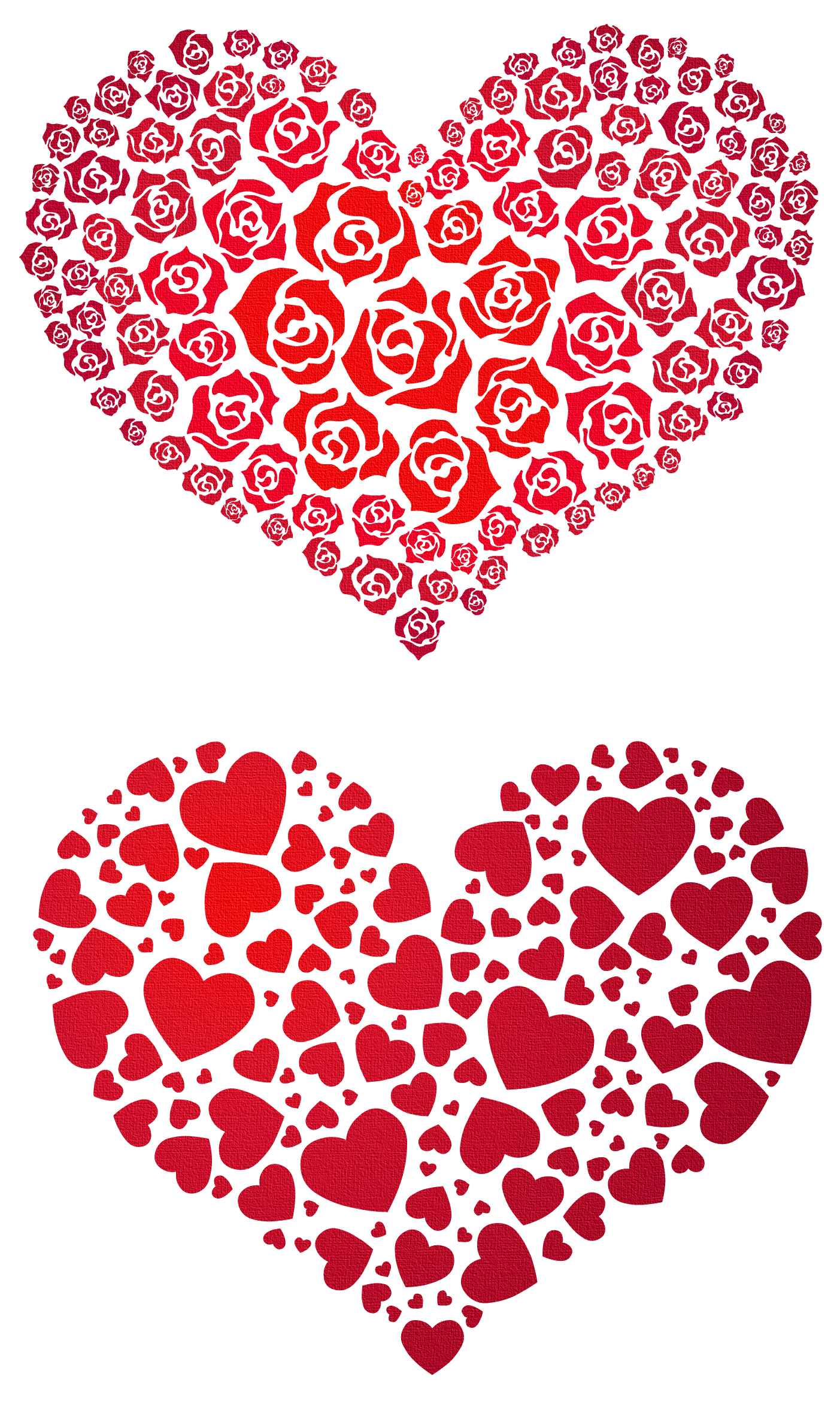 pink valentine hearts clip art