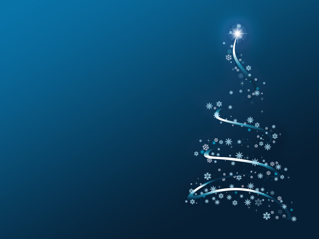 Blue Christmas Tree Background