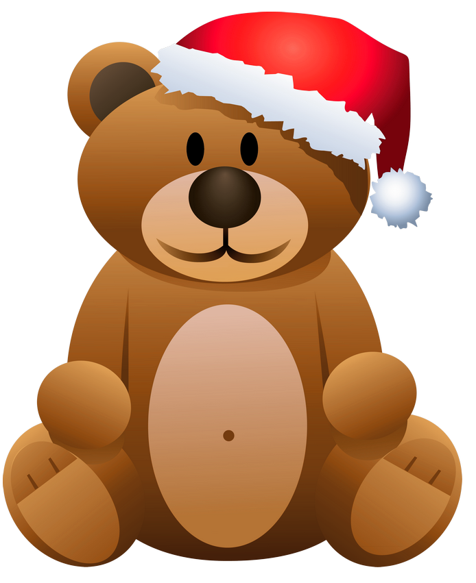 christmas teddy bear clipart