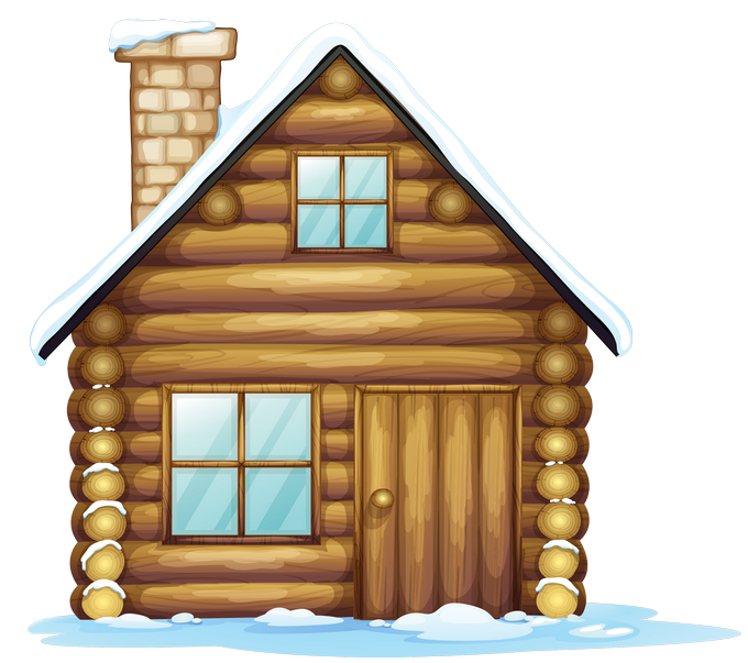 christmas cottage clipart