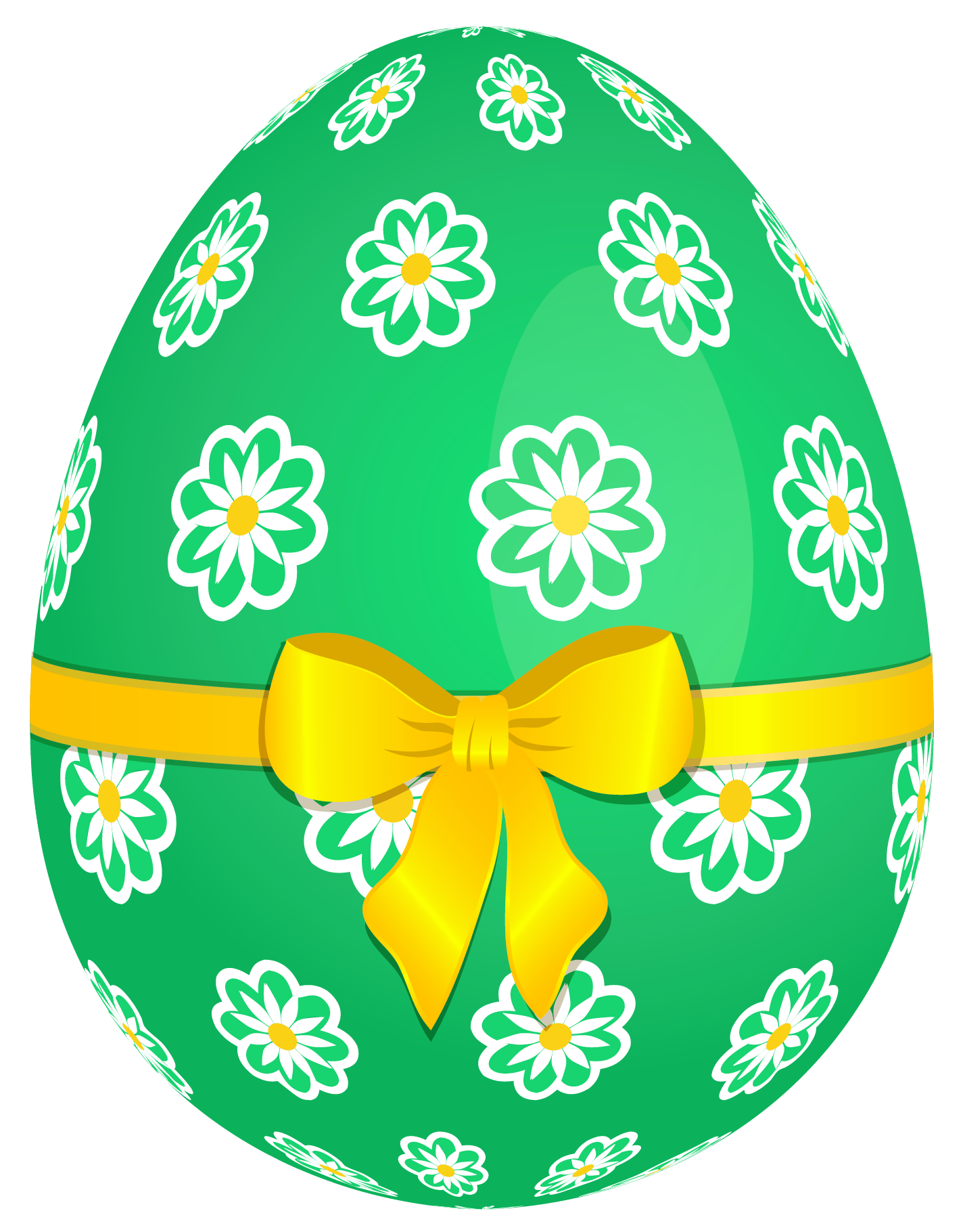 Yellow Colorful Easter Egg PNG Clipairt Picture