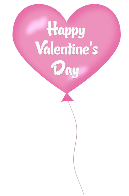 Valentines Day Pink Heart Balloon PNG Clipart Picture​