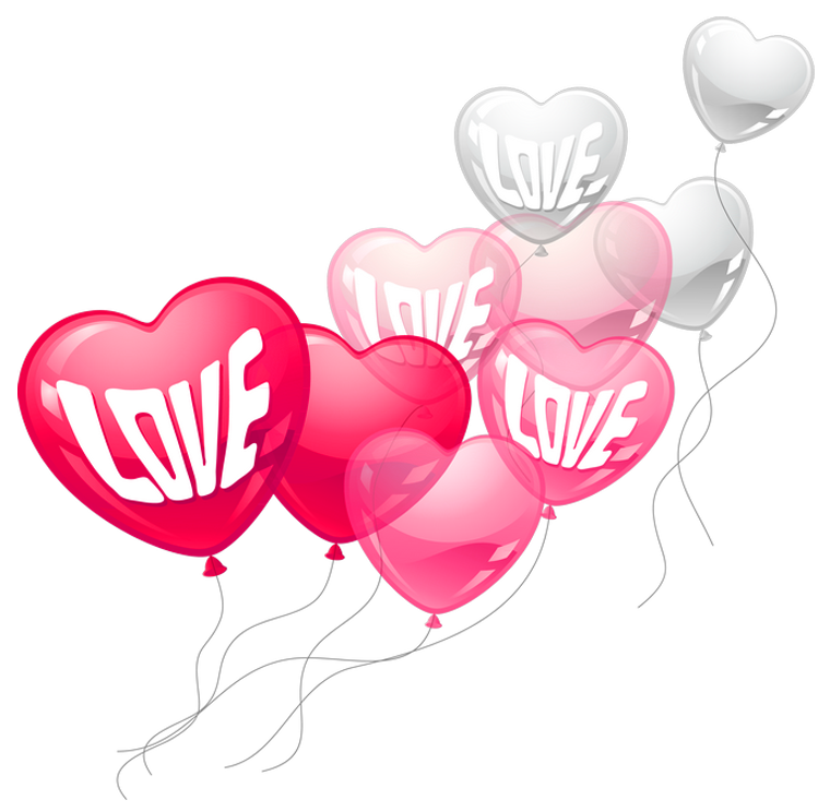 Valentines Day Pink and White Love Heart Baloons PNG Clipart Picture​ |  Gallery Yopriceville - High-Quality Free Images and Transparent PNG Clipart